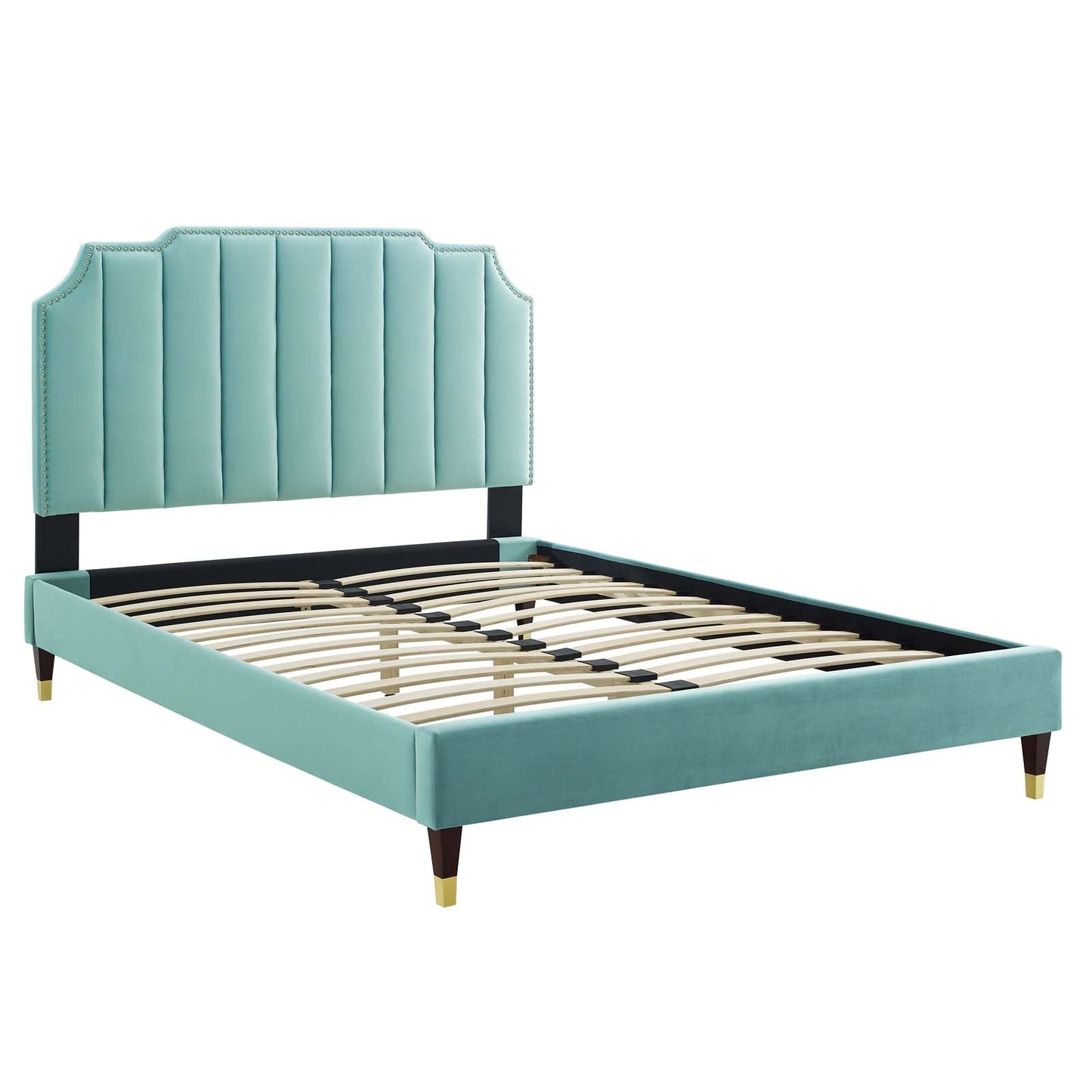 Colette Queen Performance Velvet Platform Bed By Modway - MOD-6584 | Beds - 58