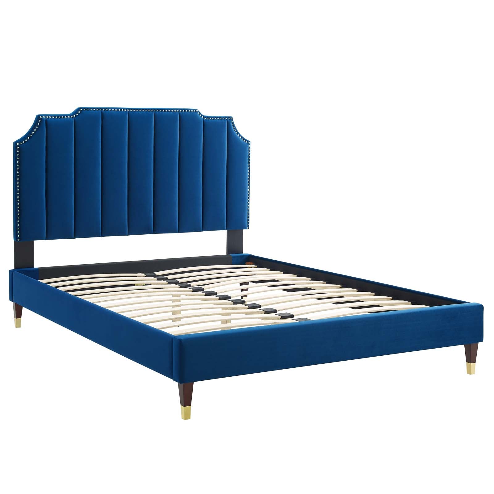 Colette Queen Performance Velvet Platform Bed By Modway - MOD-6584 | Beds - 74