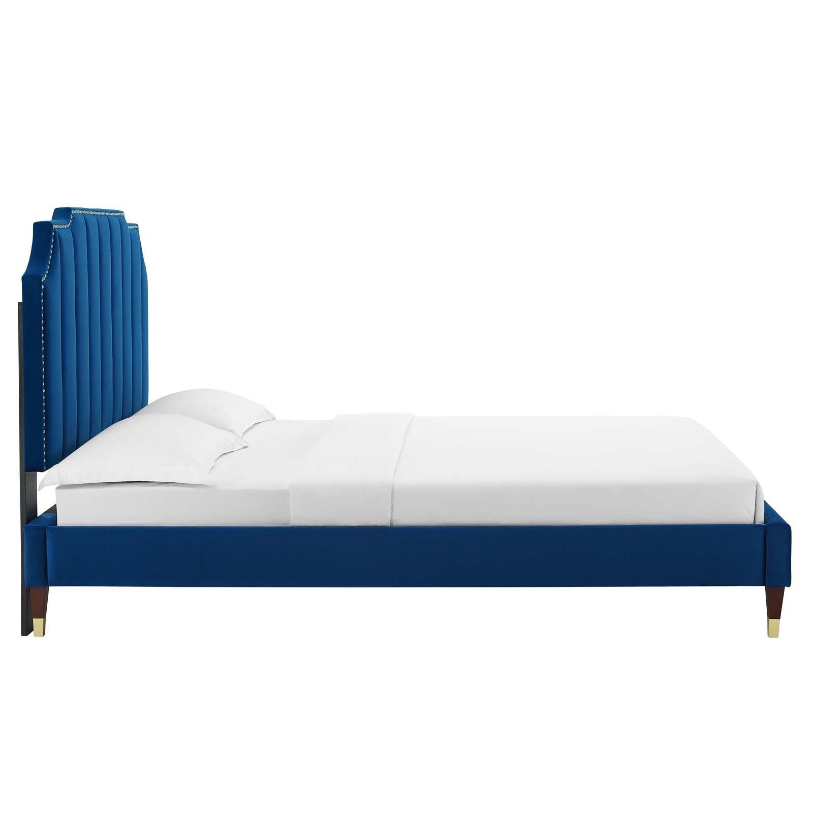 Colette Queen Performance Velvet Platform Bed By Modway - MOD-6584 | Beds - 75