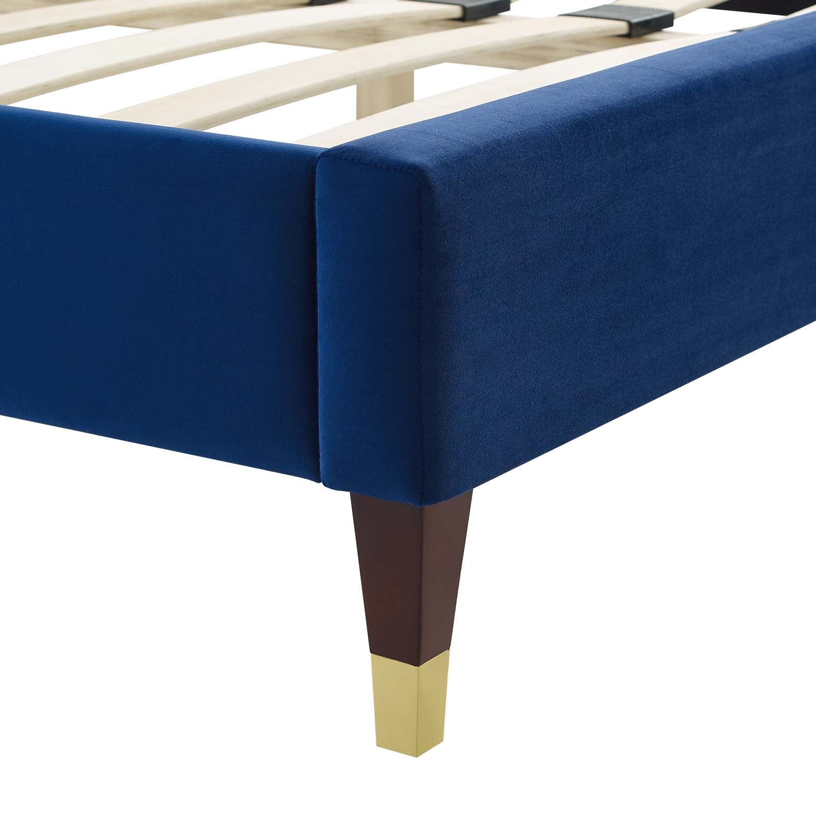 Colette Queen Performance Velvet Platform Bed By Modway - MOD-6584 | Beds - 77