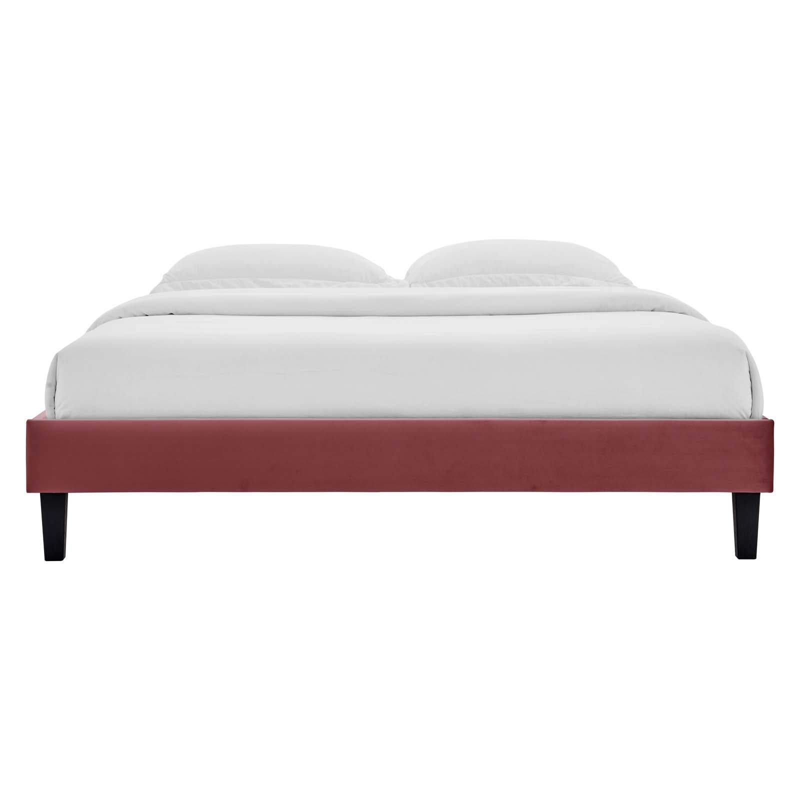 Colette Queen Performance Velvet Platform Bed By Modway - MOD-6585 | Beds - 32