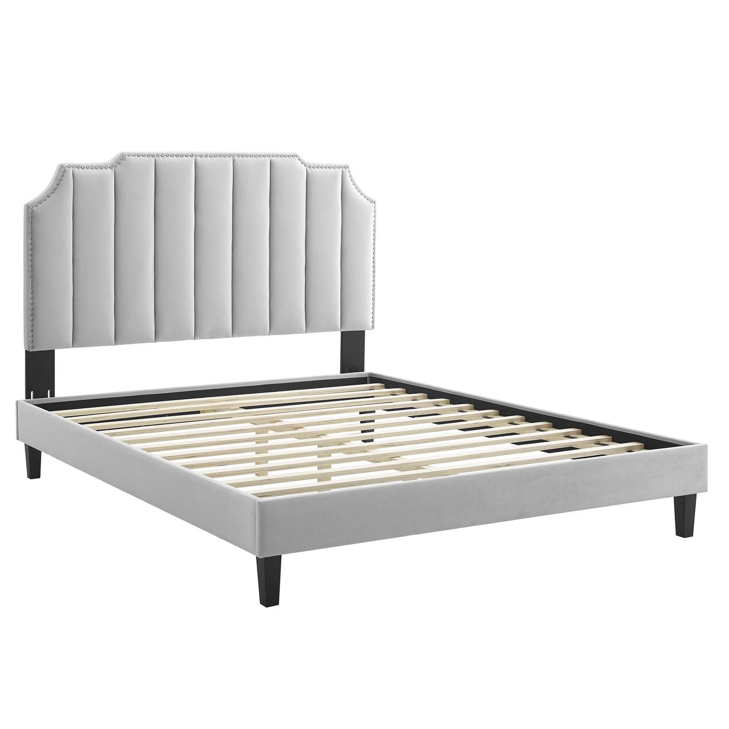 Colette Queen Performance Velvet Platform Bed By Modway - MOD-6585 | Beds - 42