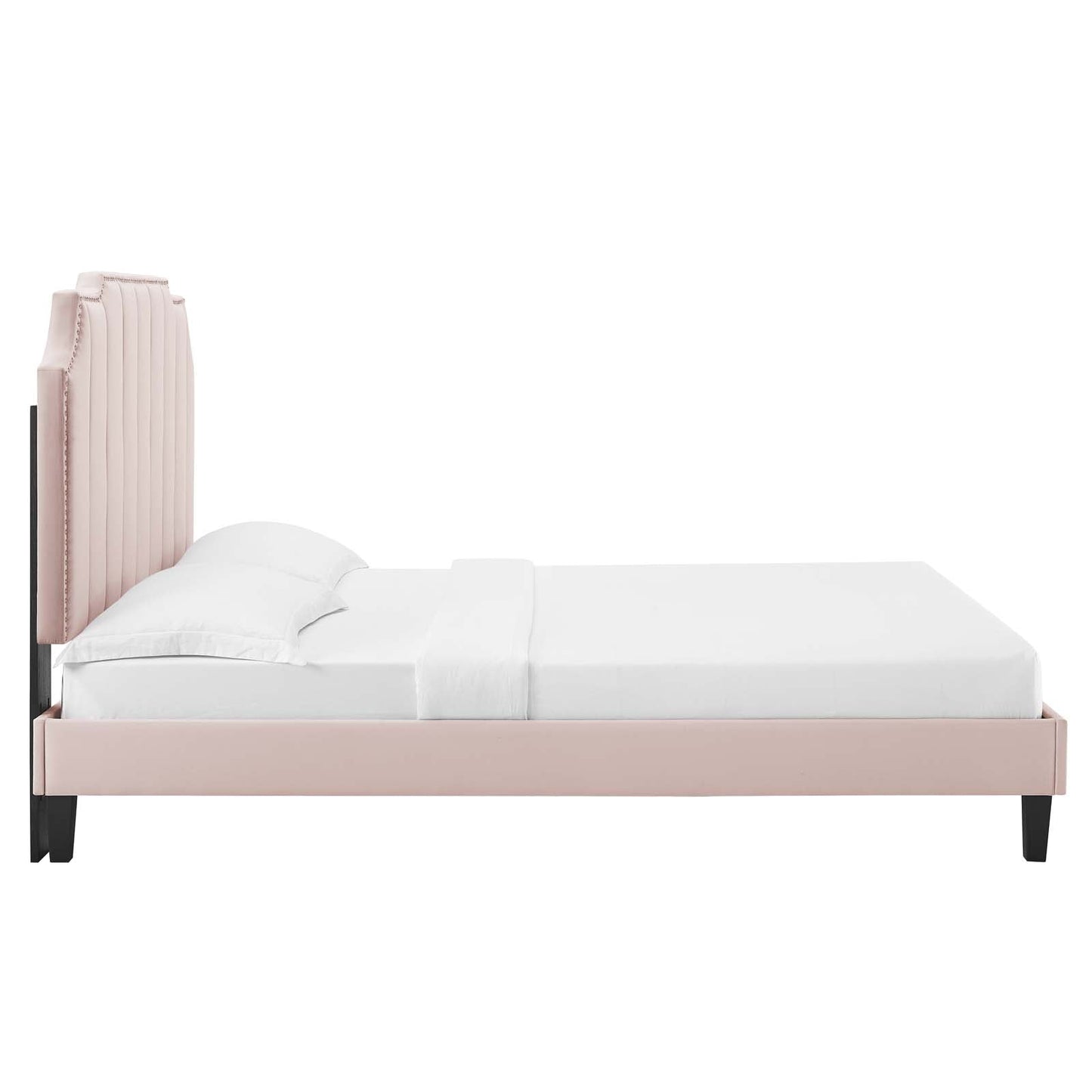 Colette Queen Performance Velvet Platform Bed By Modway - MOD-6585 | Beds - 91