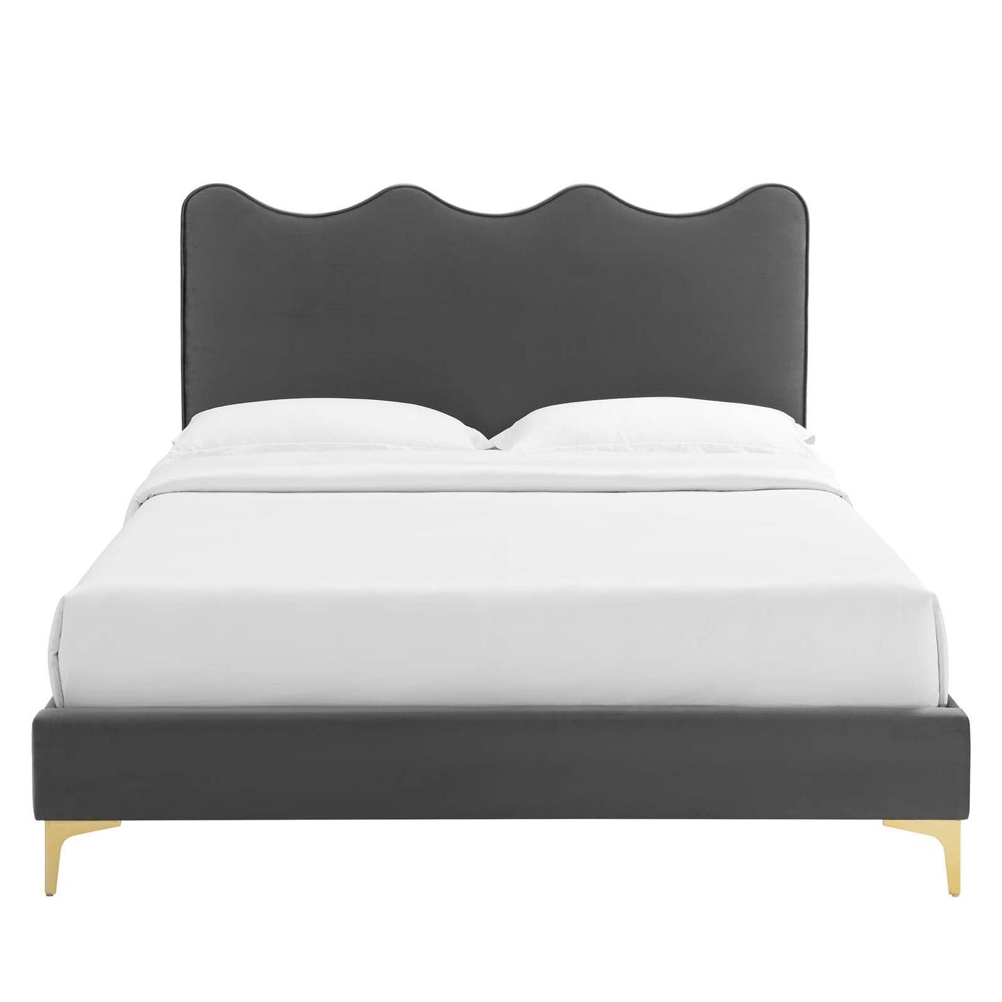 Current Performance Velvet Twin Platform Bed By Modway - MOD-6727-CHA | Beds |  Modishstore - 8