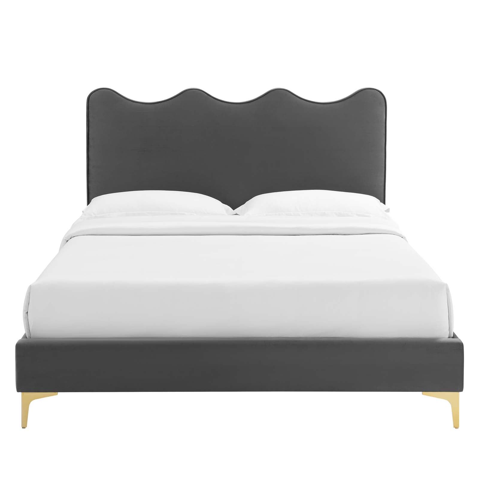 Current Performance Velvet Twin Platform Bed By Modway - MOD-6727-CHA | Beds |  Modishstore - 8