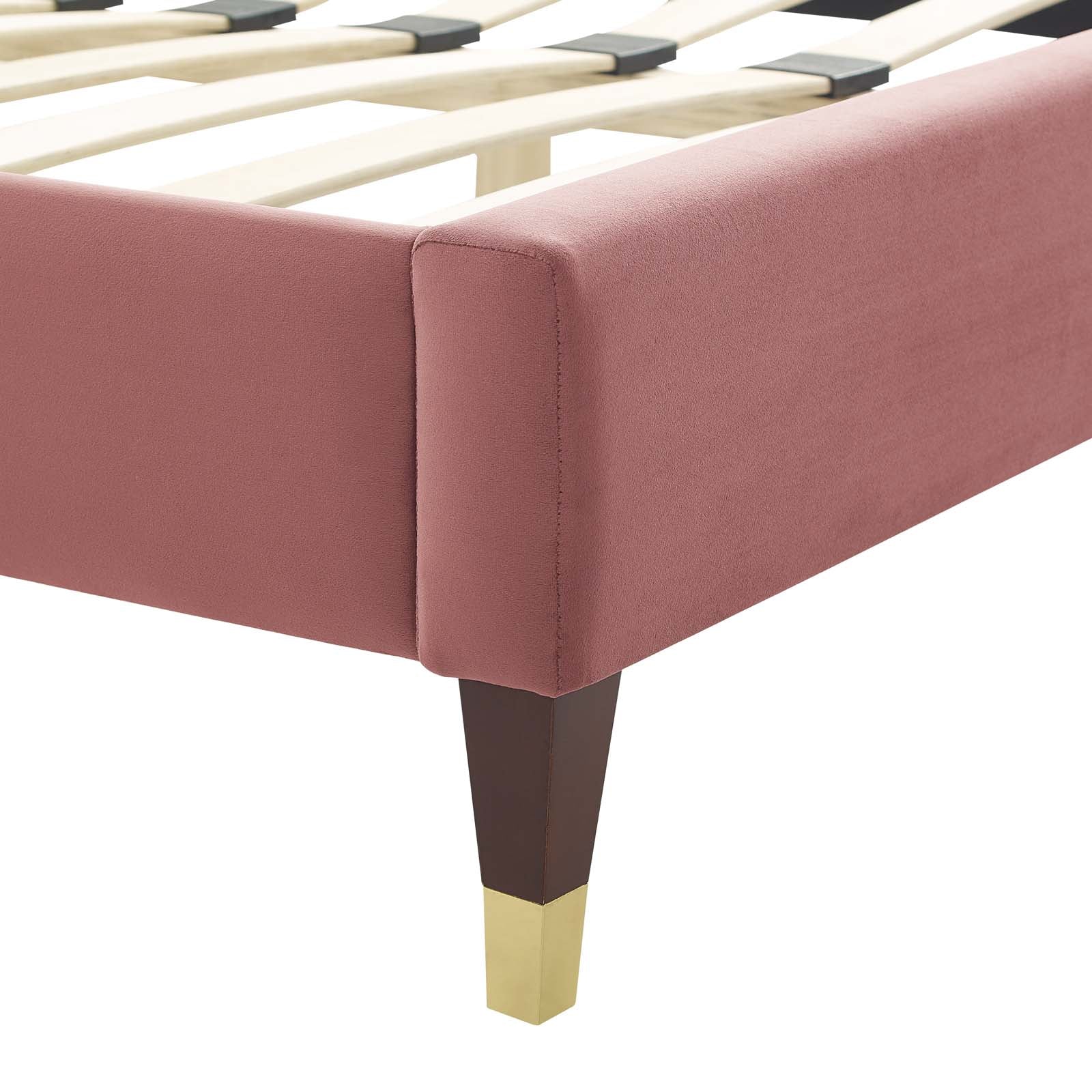 Current Performance Velvet Twin Platform Bed By Modway - MOD-6728-CHA | Beds |  Modishstore - 18