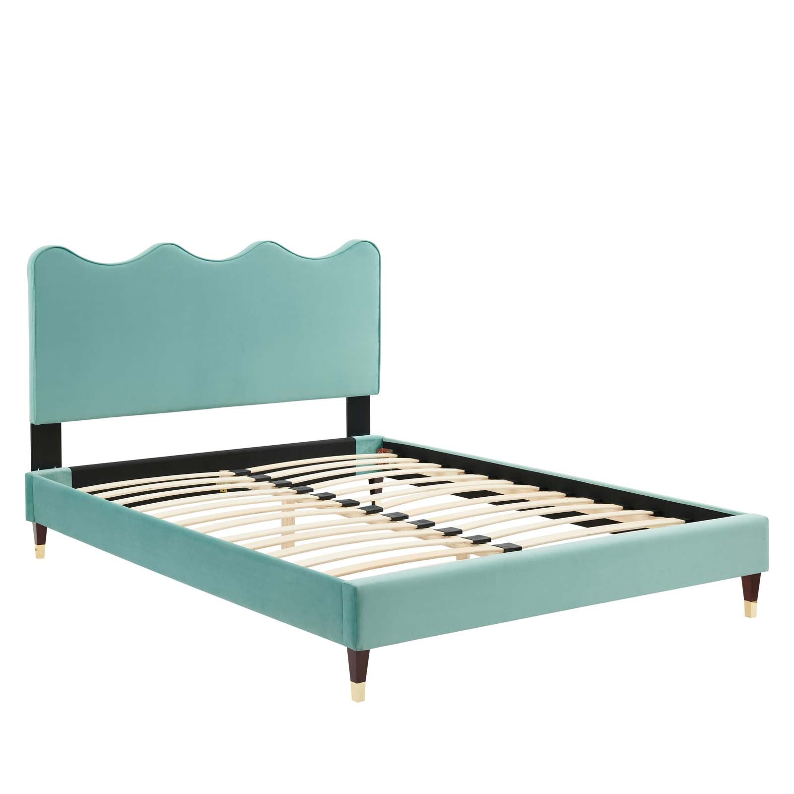 Current Performance Velvet Twin Platform Bed By Modway - MOD-6728-CHA | Beds |  Modishstore - 39