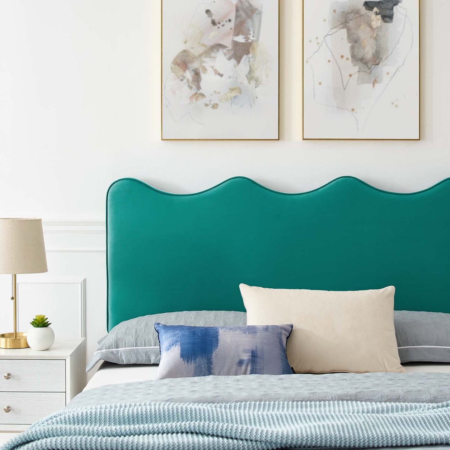 Current Performance Velvet Twin Platform Bed By Modway - MOD-6728-CHA | Beds |  Modishstore - 68