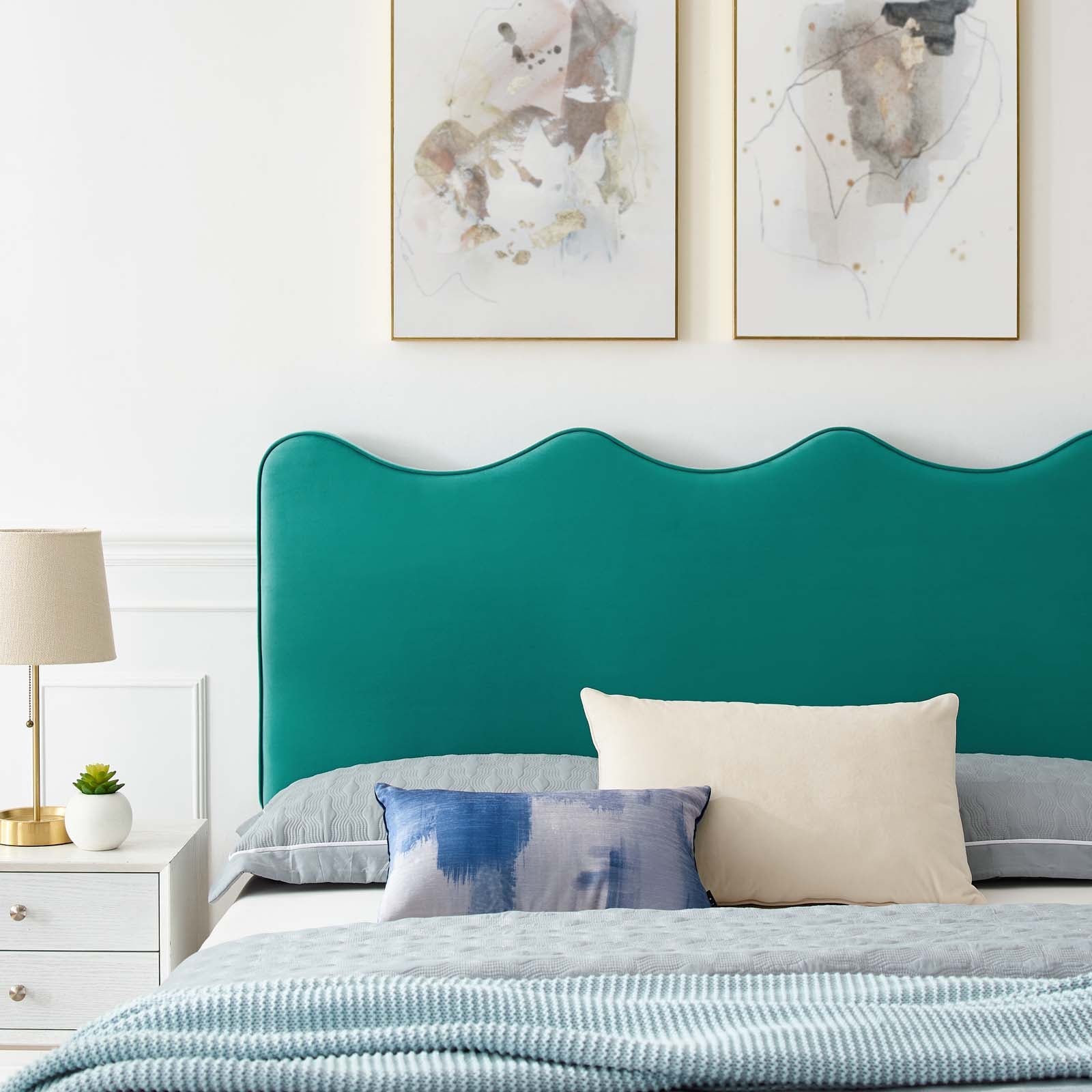 Current Performance Velvet Twin Platform Bed By Modway - MOD-6728-CHA | Beds |  Modishstore - 68