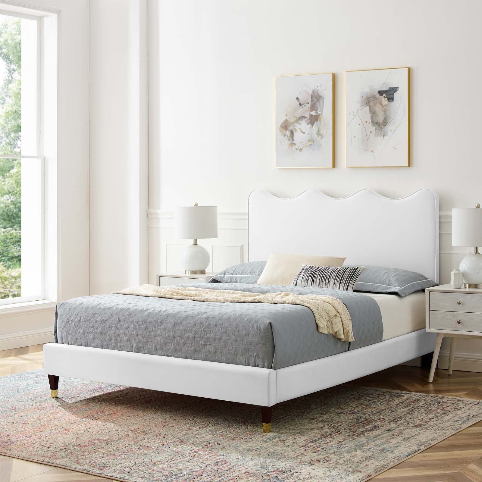 Current Performance Velvet Twin Platform Bed By Modway - MOD-6728-CHA | Beds |  Modishstore - 81