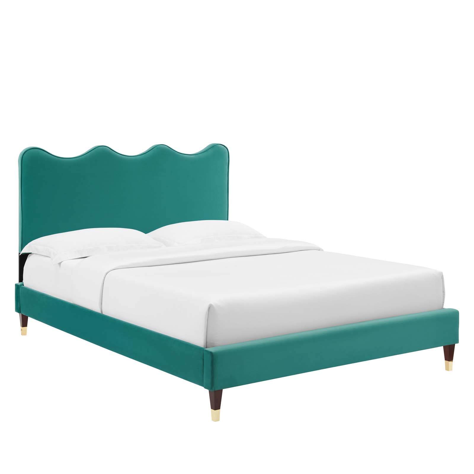 Current Performance Velvet Full Platform Bed By Modway - MOD-6731-CHA | Beds |  Modishstore - 67