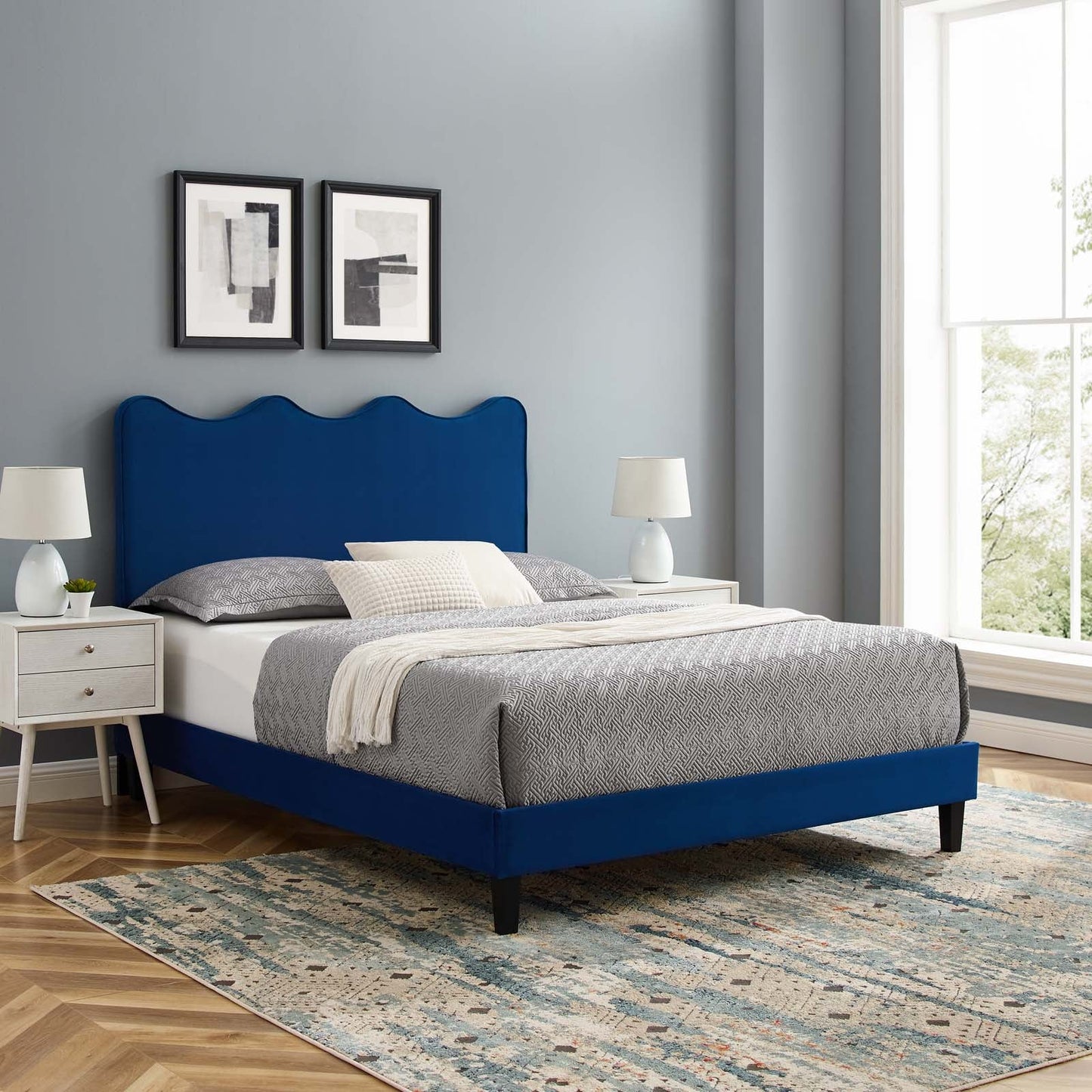 Current Performance Velvet Full Platform Bed By Modway - MOD-6732-CHA | Beds |  Modishstore - 48