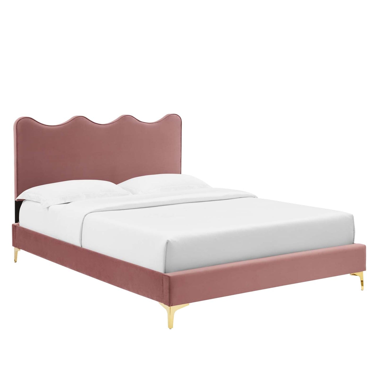 Current Performance Velvet Queen Platform Bed By Modway - MOD-6733-CHA | Beds |  Modishstore - 12