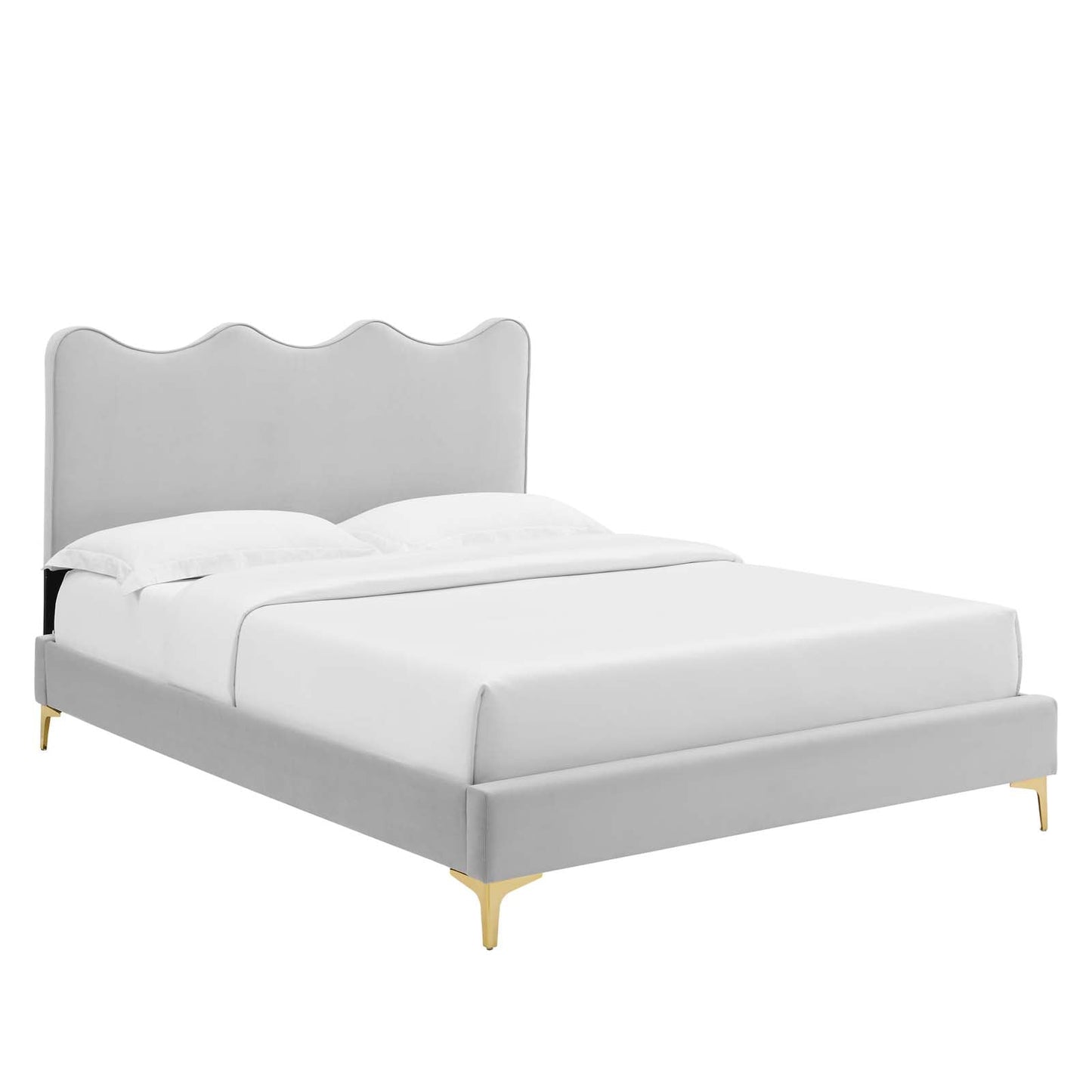 Current Performance Velvet Queen Platform Bed By Modway - MOD-6733-CHA | Beds |  Modishstore - 23