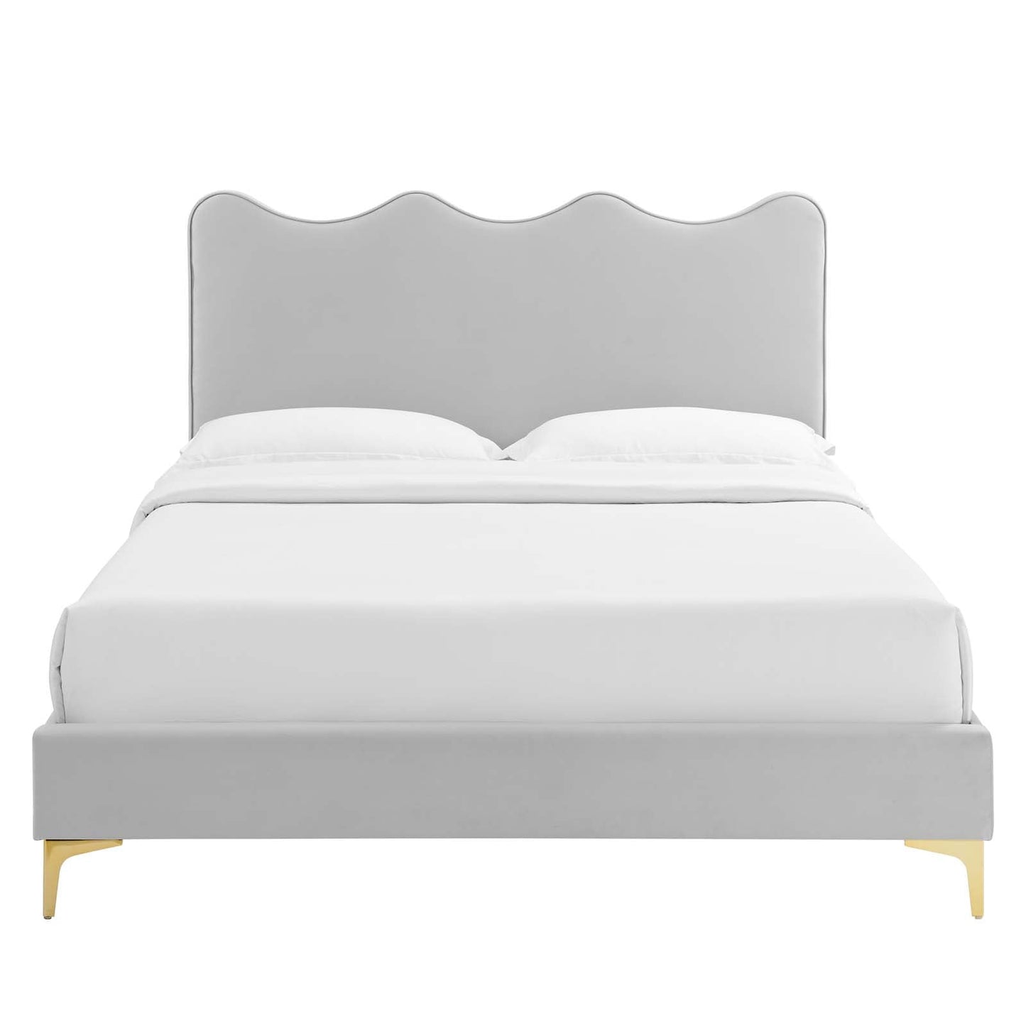 Current Performance Velvet Queen Platform Bed By Modway - MOD-6733-CHA | Beds |  Modishstore - 30