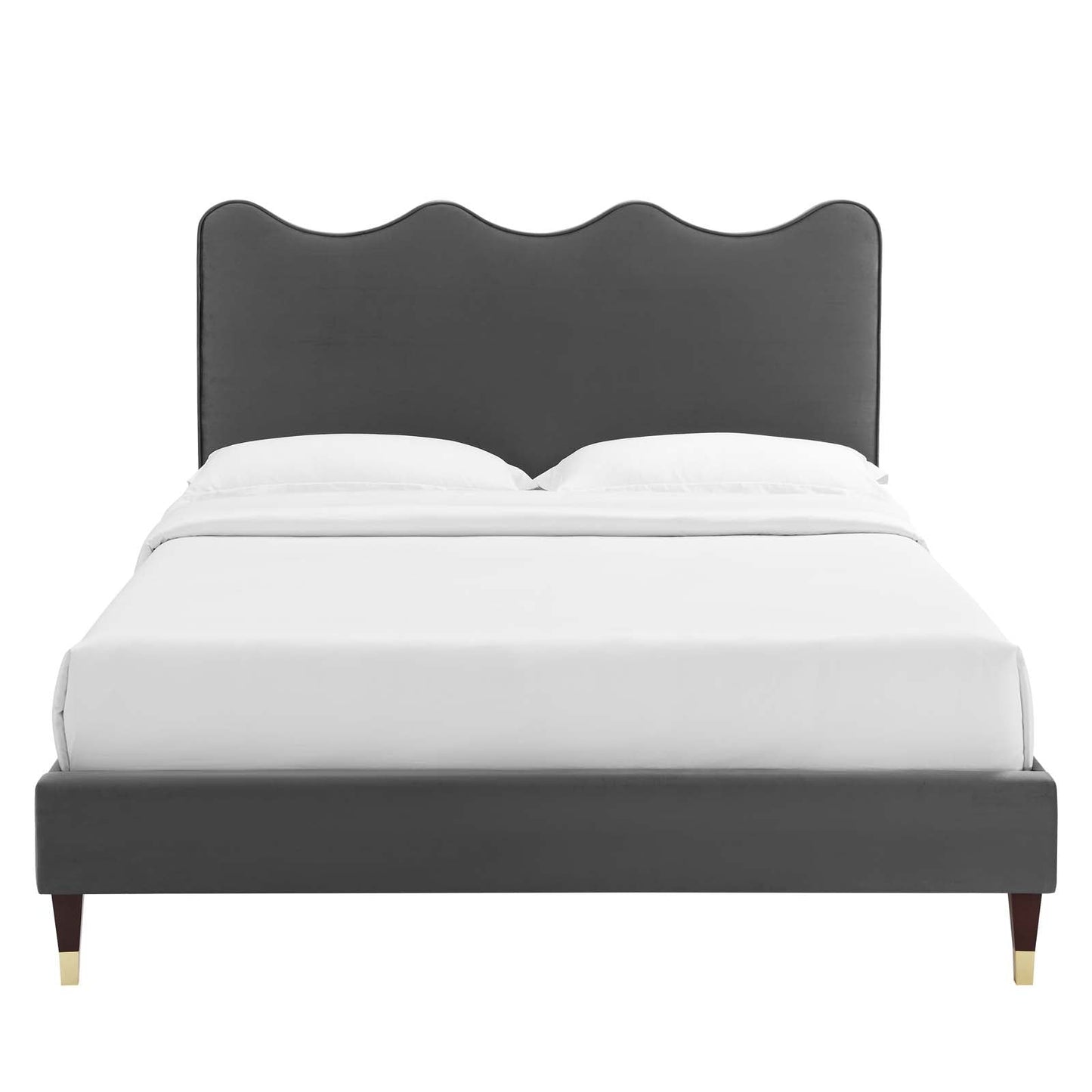 Current Performance Velvet Queen Platform Bed By Modway - MOD-6734-CHA | Beds |  Modishstore - 8