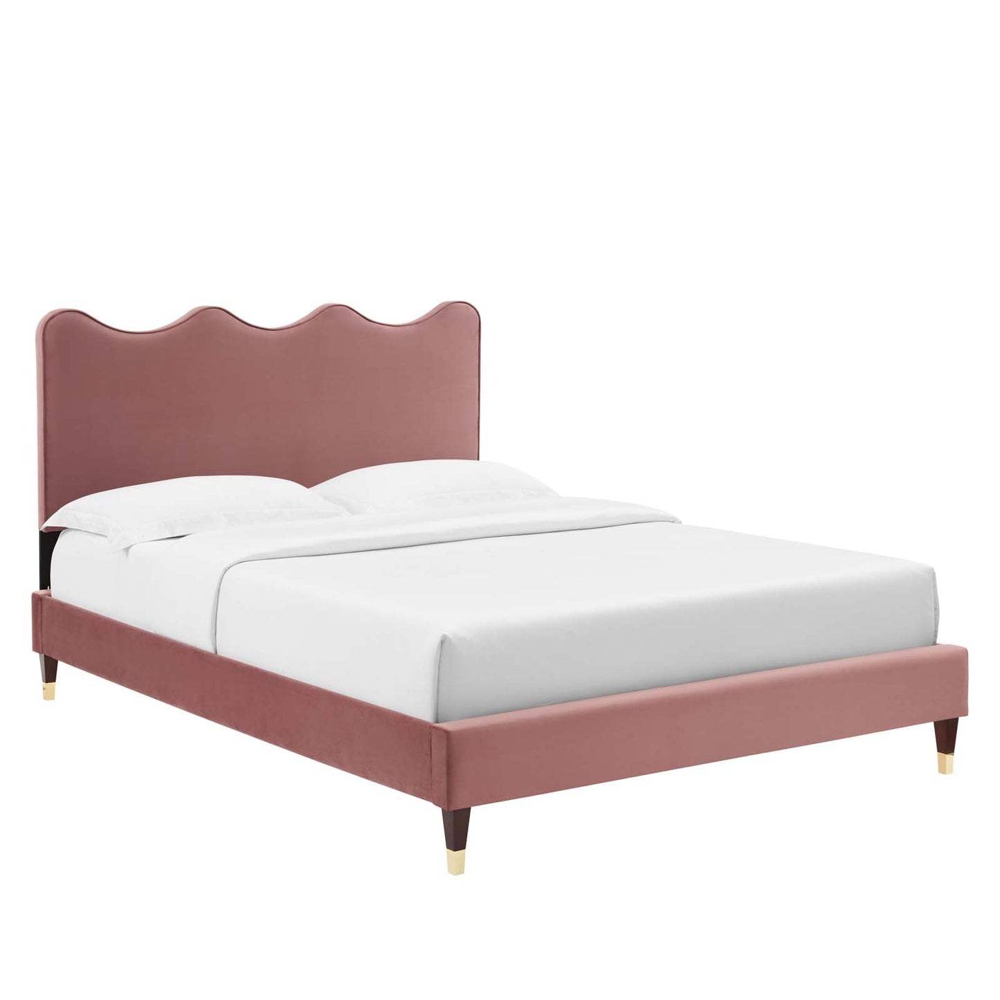 Current Performance Velvet Queen Platform Bed By Modway - MOD-6734-CHA | Beds |  Modishstore - 12