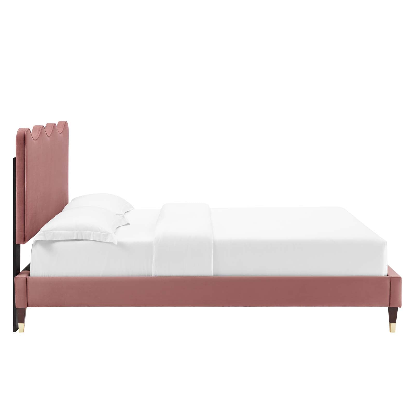 Current Performance Velvet Queen Platform Bed By Modway - MOD-6734-CHA | Beds |  Modishstore - 16