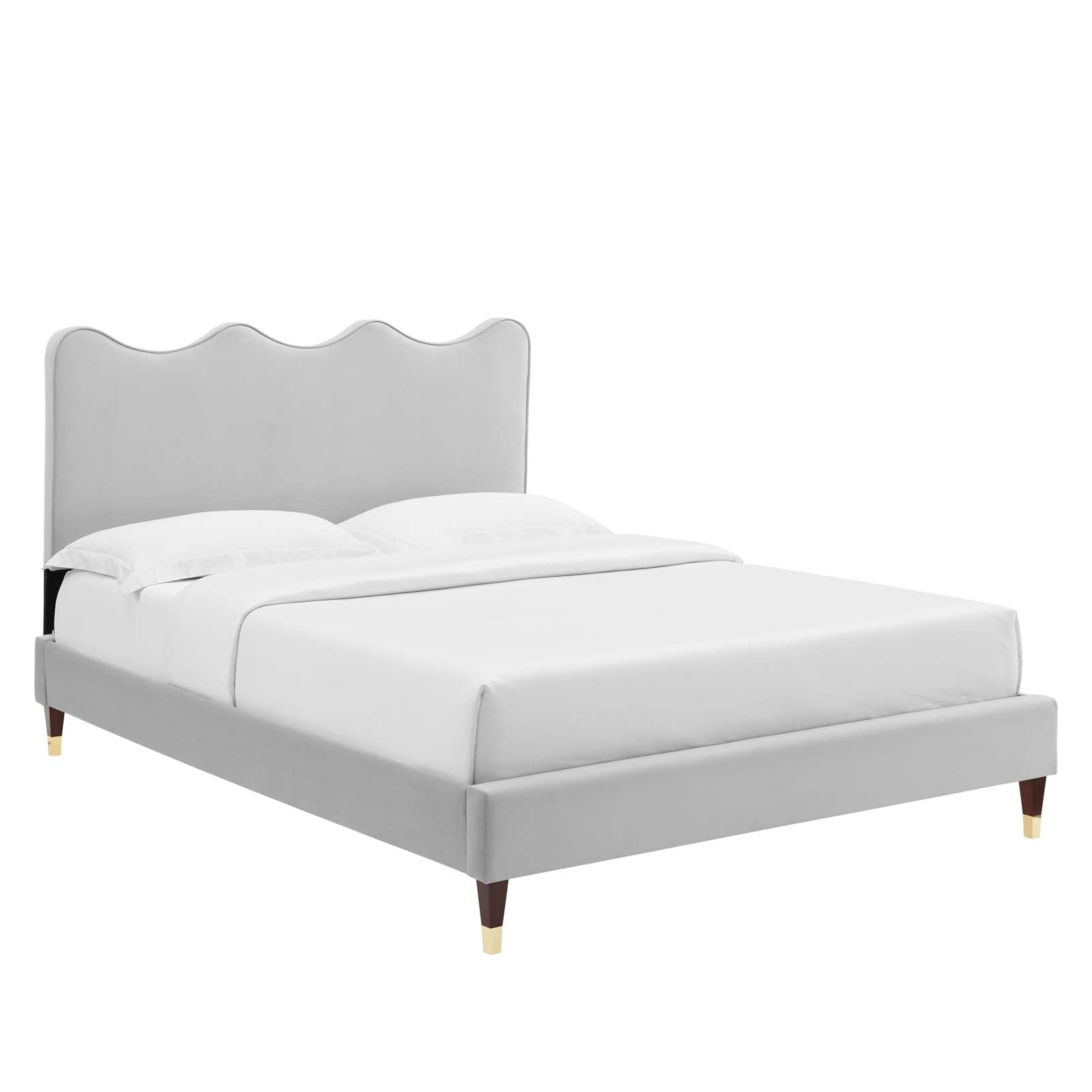 Current Performance Velvet Queen Platform Bed By Modway - MOD-6734-CHA | Beds |  Modishstore - 23