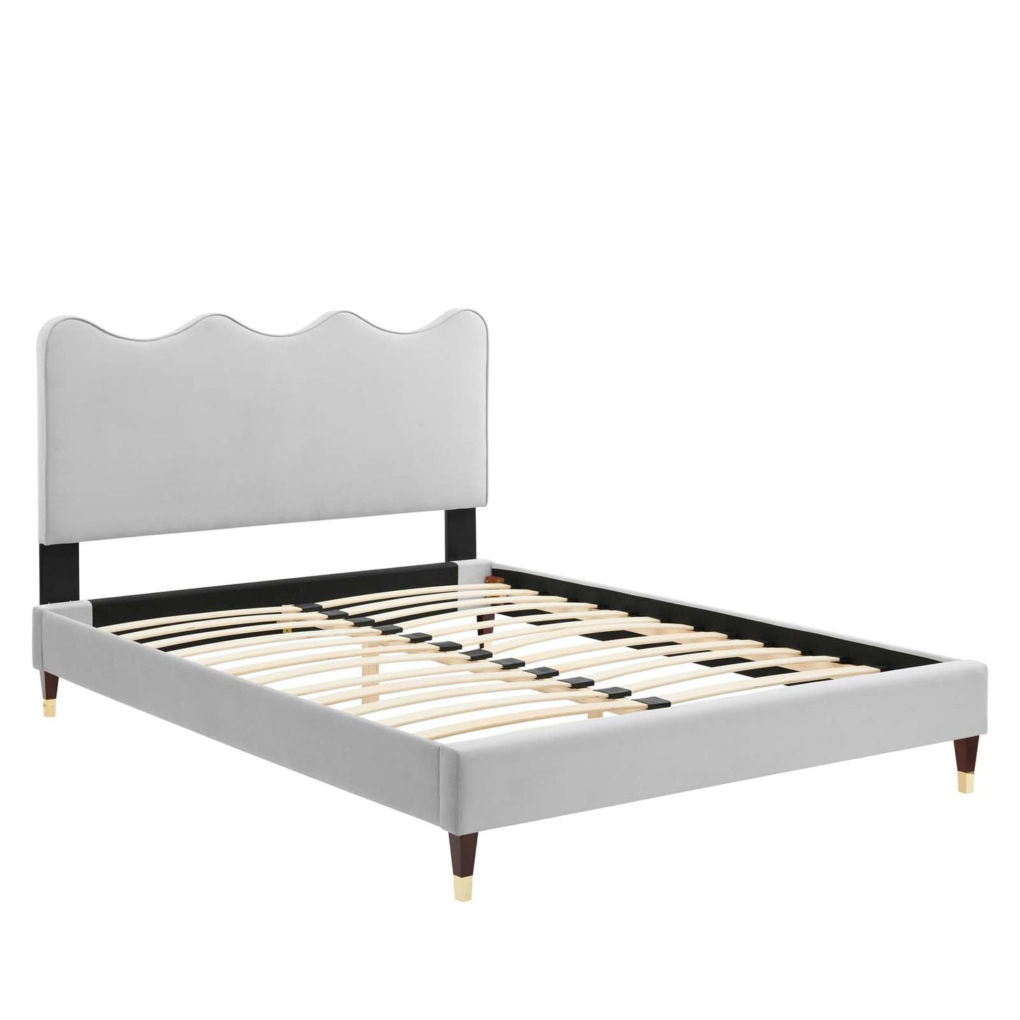 Current Performance Velvet Queen Platform Bed By Modway - MOD-6734-CHA | Beds |  Modishstore - 28