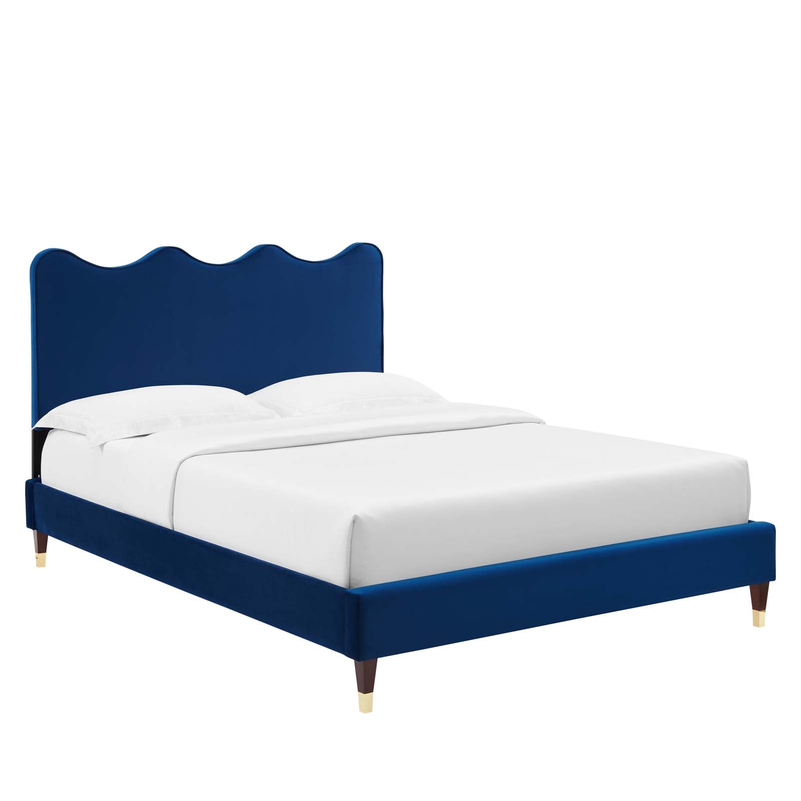 Current Performance Velvet Queen Platform Bed By Modway - MOD-6734-CHA | Beds |  Modishstore - 45