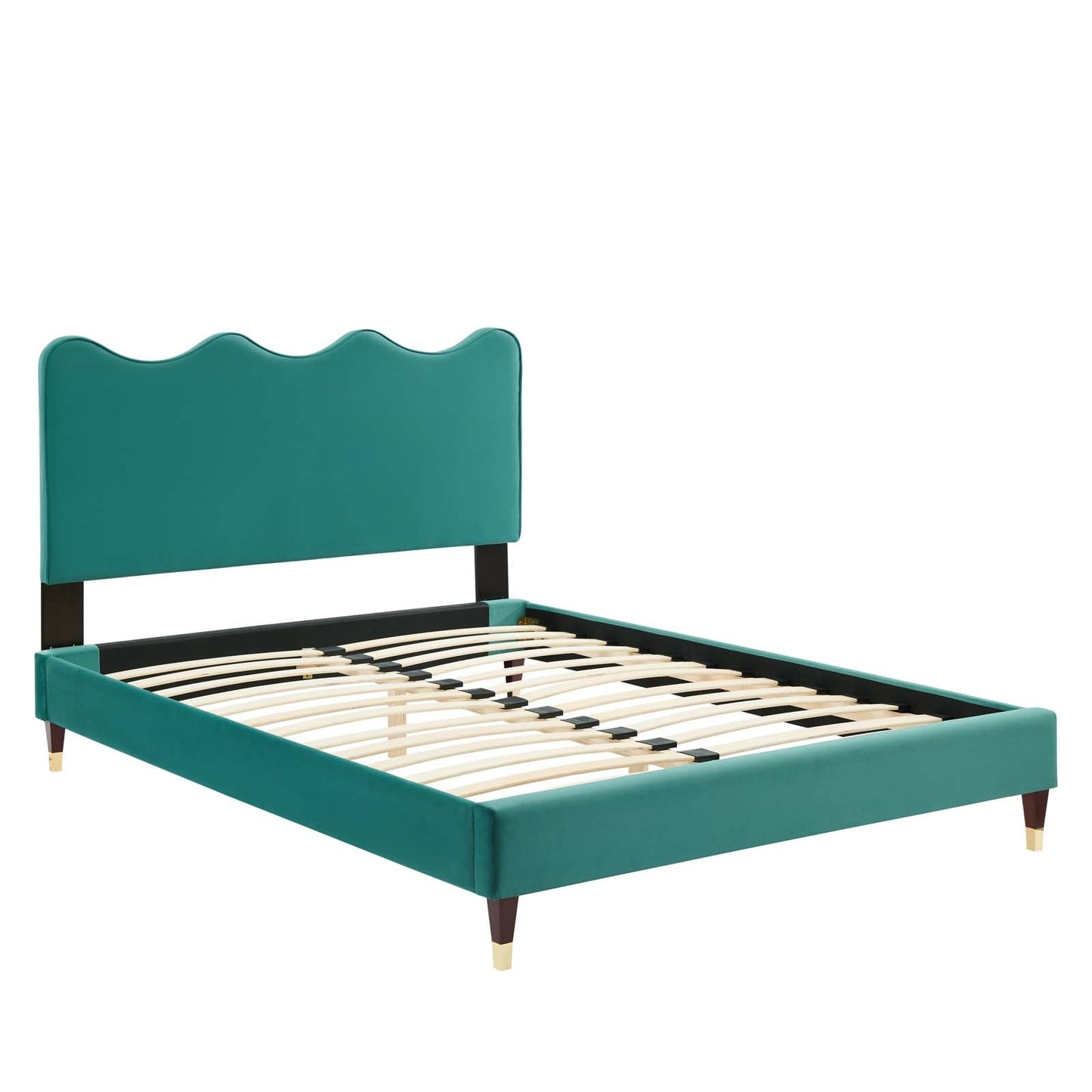 Current Performance Velvet Queen Platform Bed By Modway - MOD-6734-CHA | Beds |  Modishstore - 72
