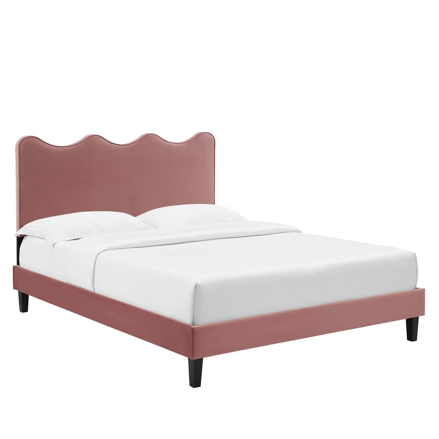 Current Performance Velvet Queen Platform Bed By Modway - MOD-6735-CHA | Beds |  Modishstore - 12