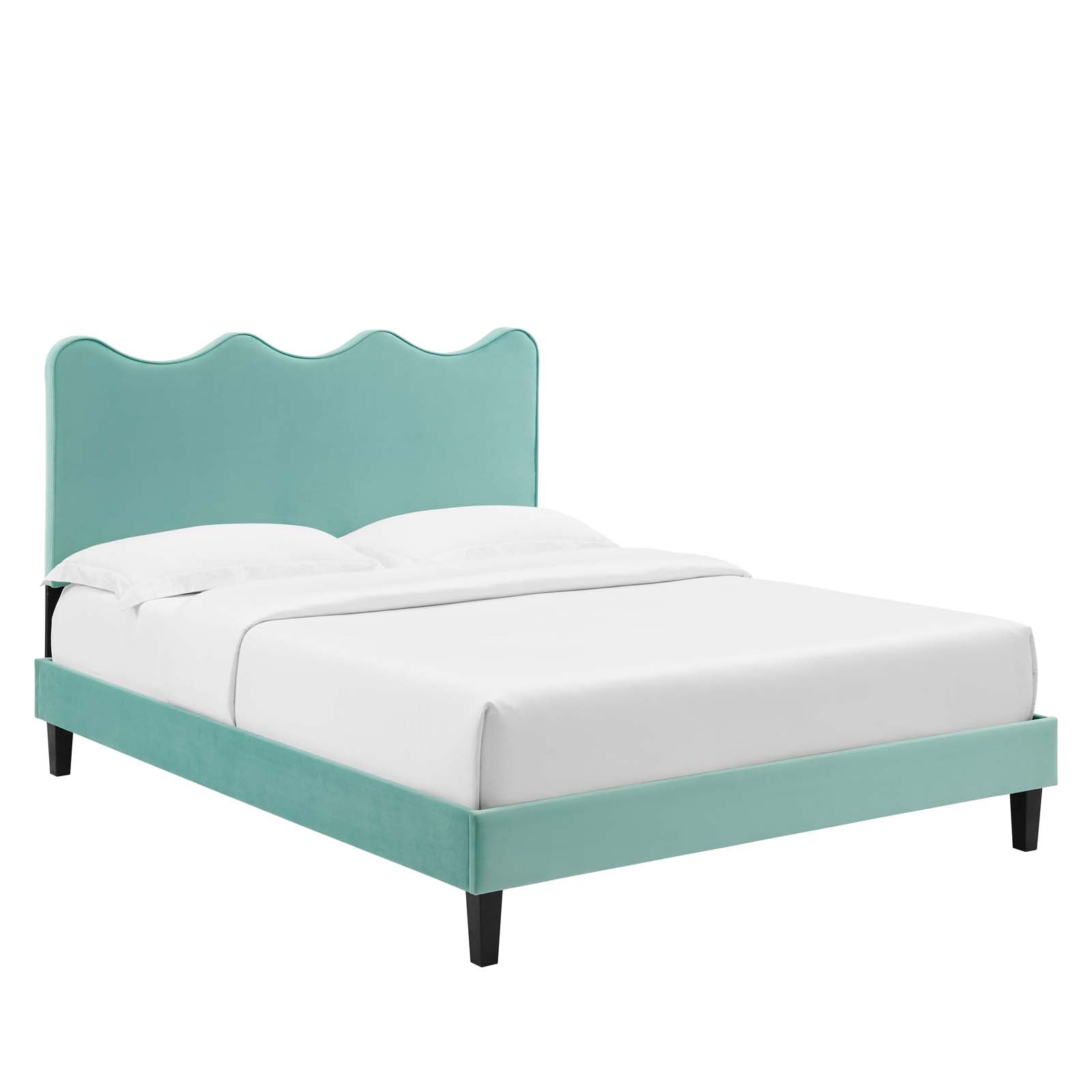 Current Performance Velvet Queen Platform Bed By Modway - MOD-6735-CHA | Beds |  Modishstore - 34