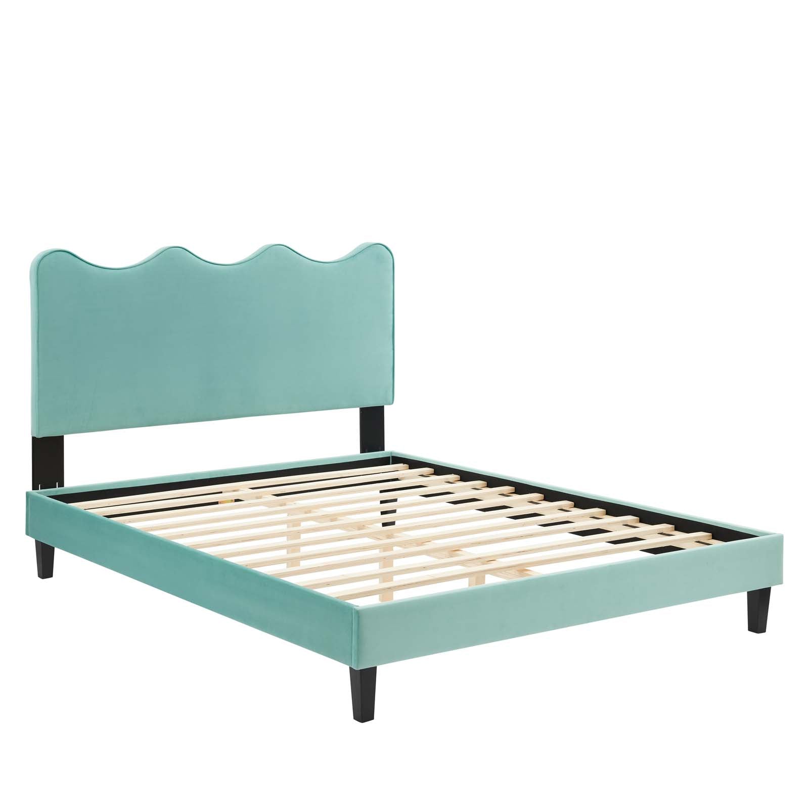 Current Performance Velvet Queen Platform Bed By Modway - MOD-6735-CHA | Beds |  Modishstore - 39