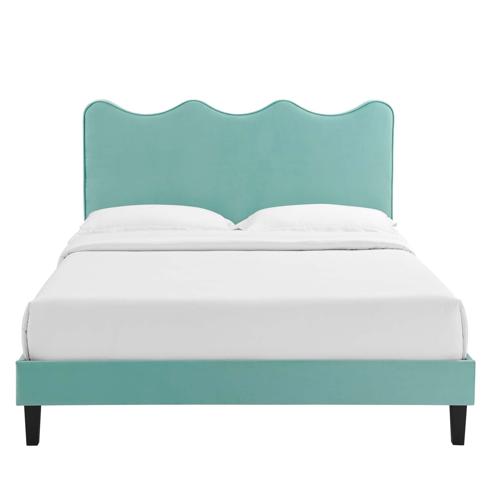 Current Performance Velvet Queen Platform Bed By Modway - MOD-6735-CHA | Beds |  Modishstore - 41