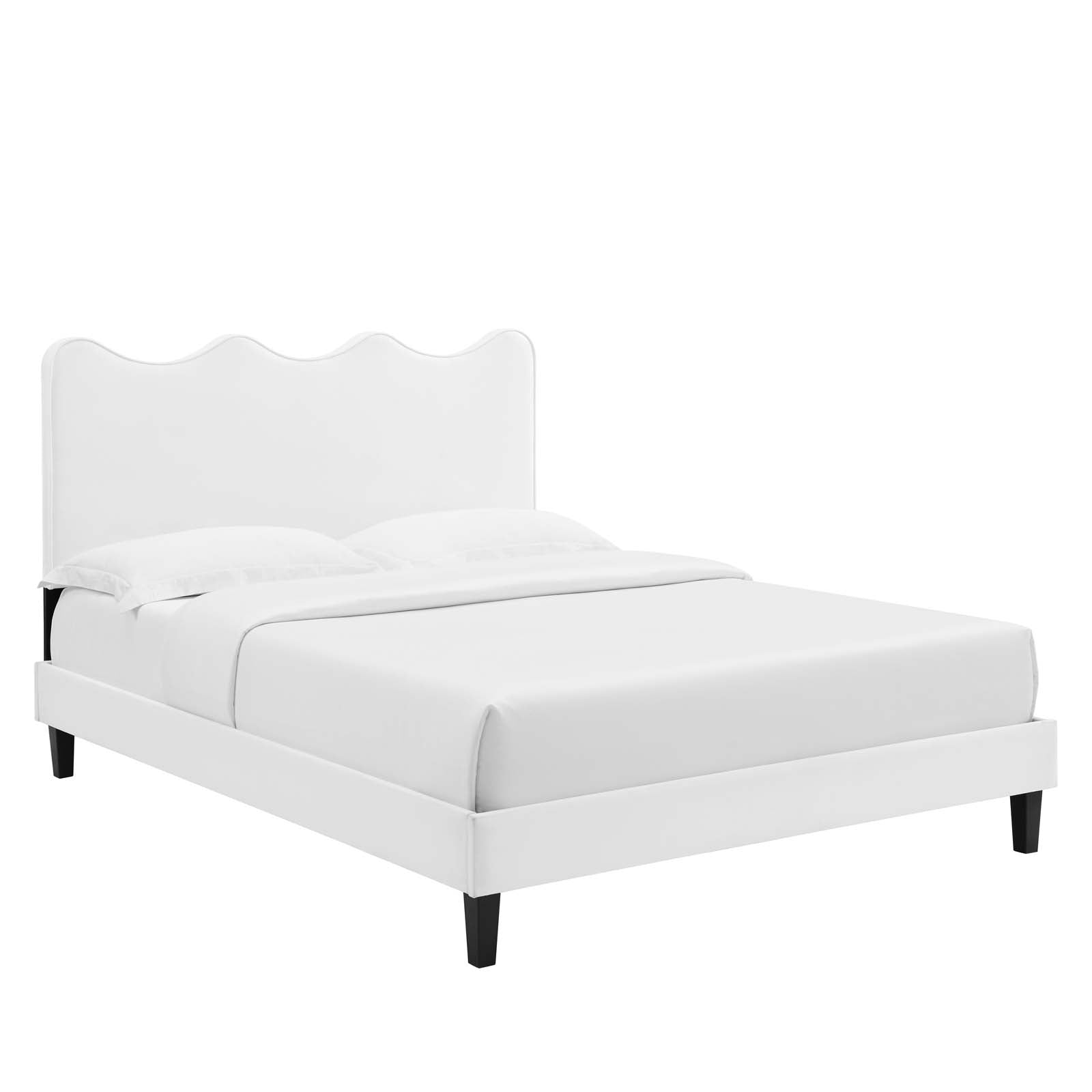 Current Performance Velvet Queen Platform Bed By Modway - MOD-6735-CHA | Beds |  Modishstore - 78