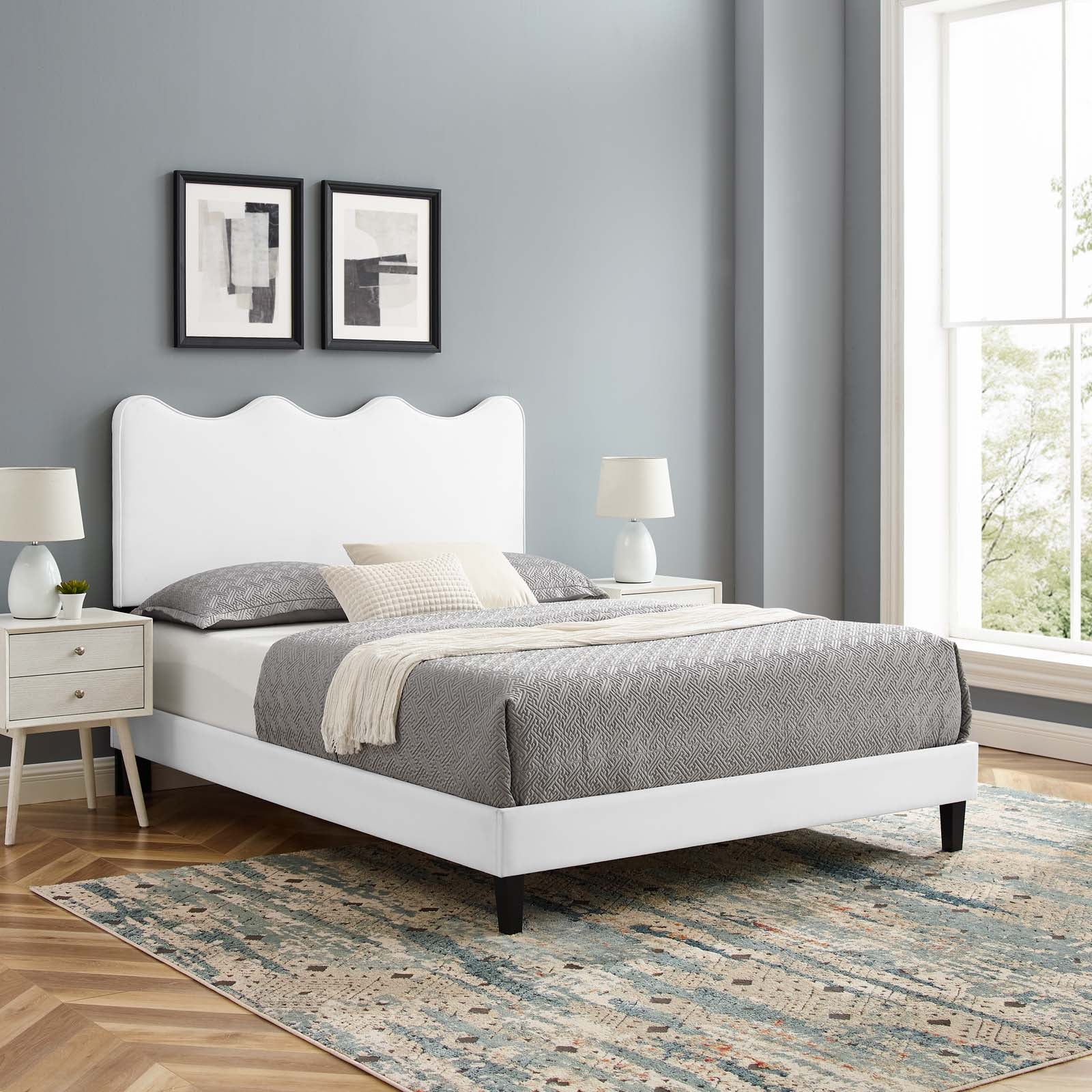 Current Performance Velvet Queen Platform Bed By Modway - MOD-6735-CHA | Beds |  Modishstore - 81