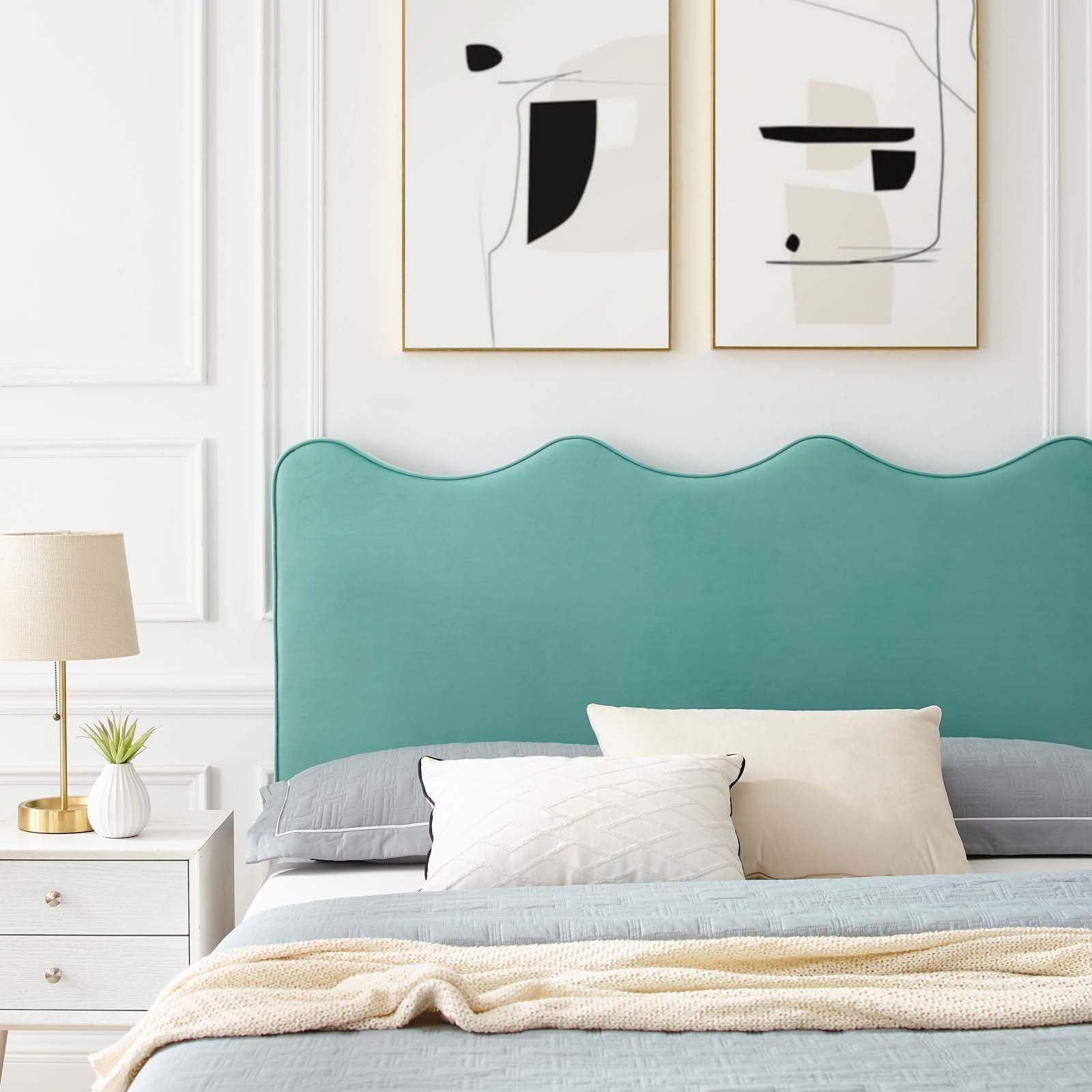 Current Performance Velvet King Platform Bed By Modway - MOD-6736-CHA | Beds |  Modishstore - 35