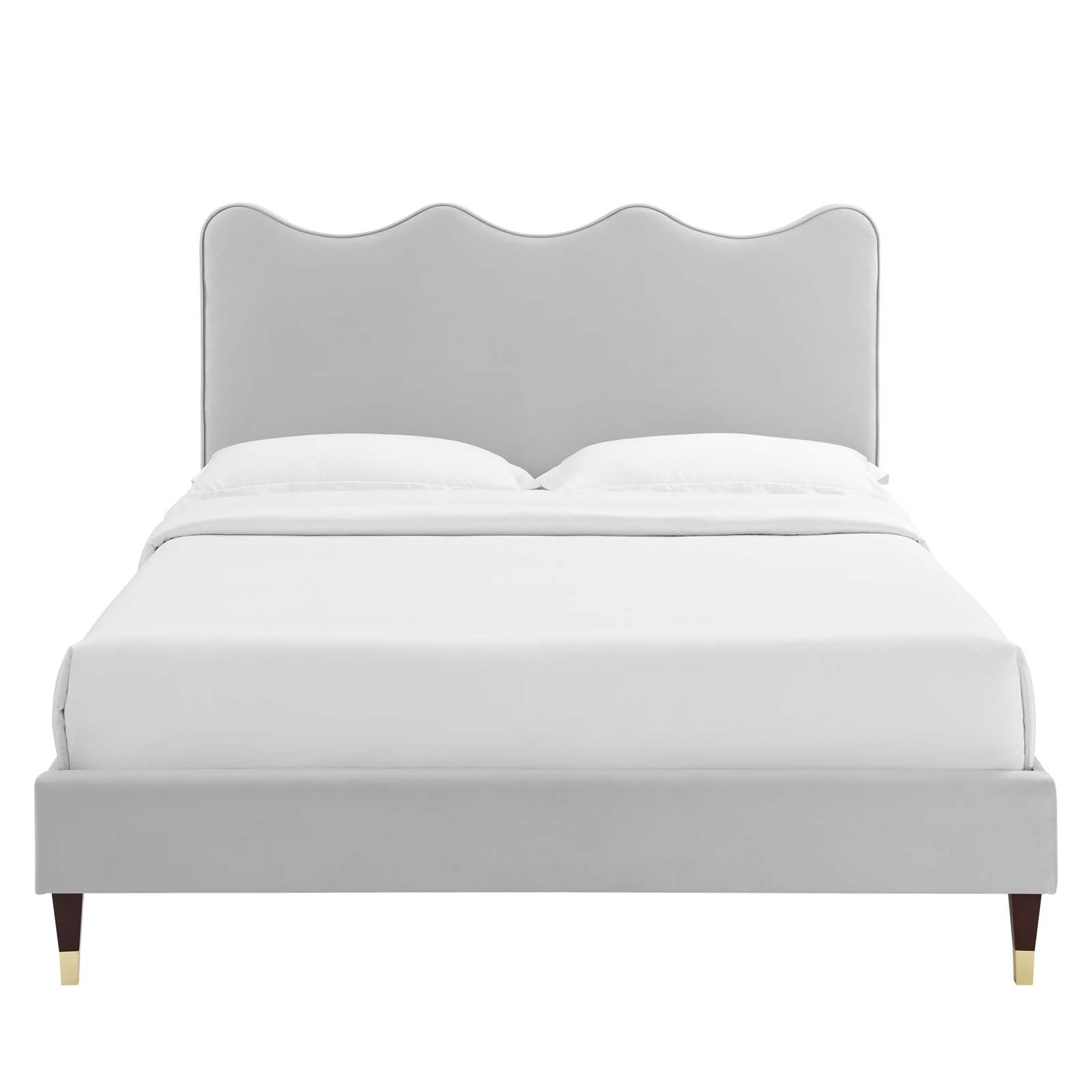 Current Performance Velvet King Platform Bed By Modway - MOD-6737-CHA | Beds |  Modishstore - 30