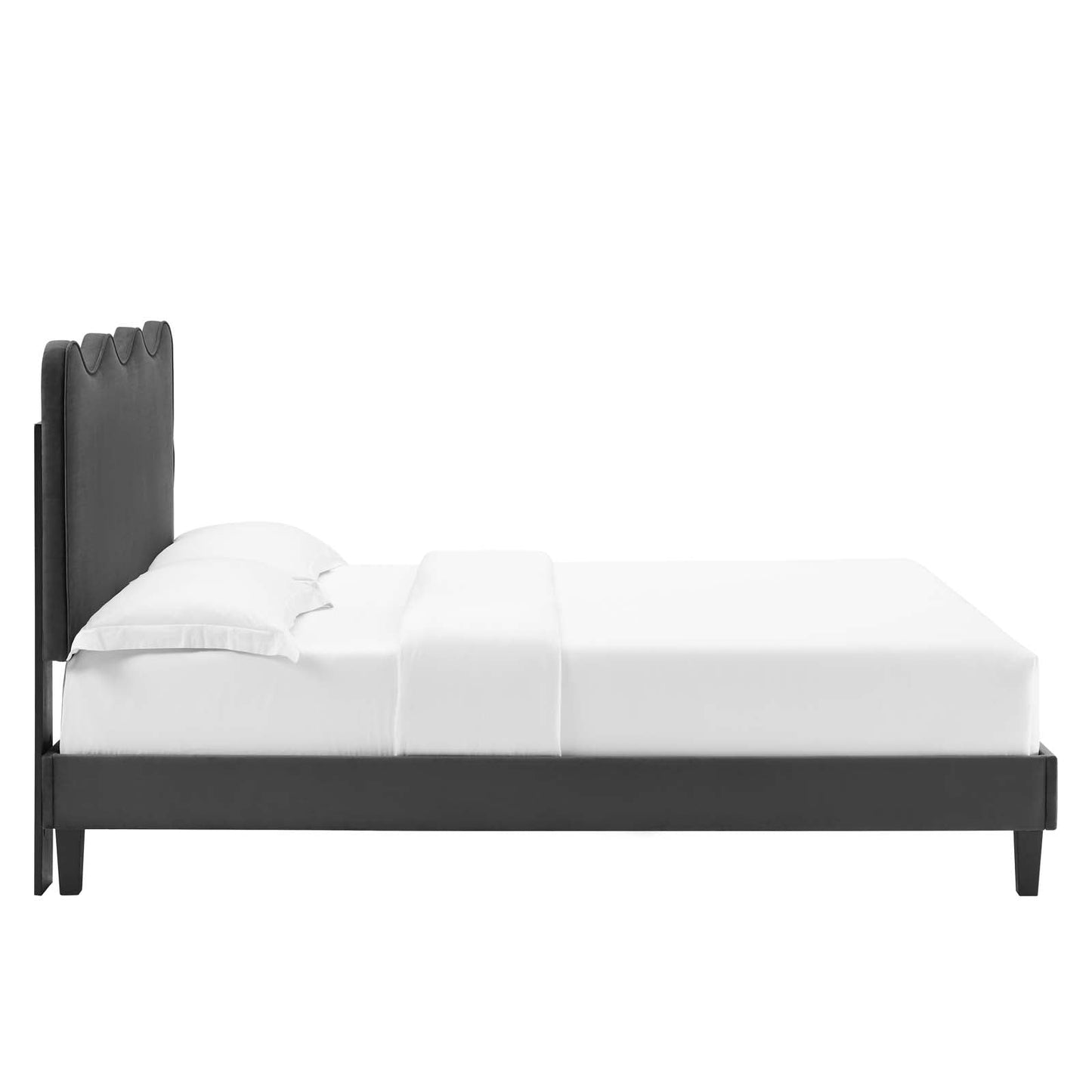 Current Performance Velvet King Platform Bed By Modway - MOD-6738-CHA | Beds |  Modishstore - 5