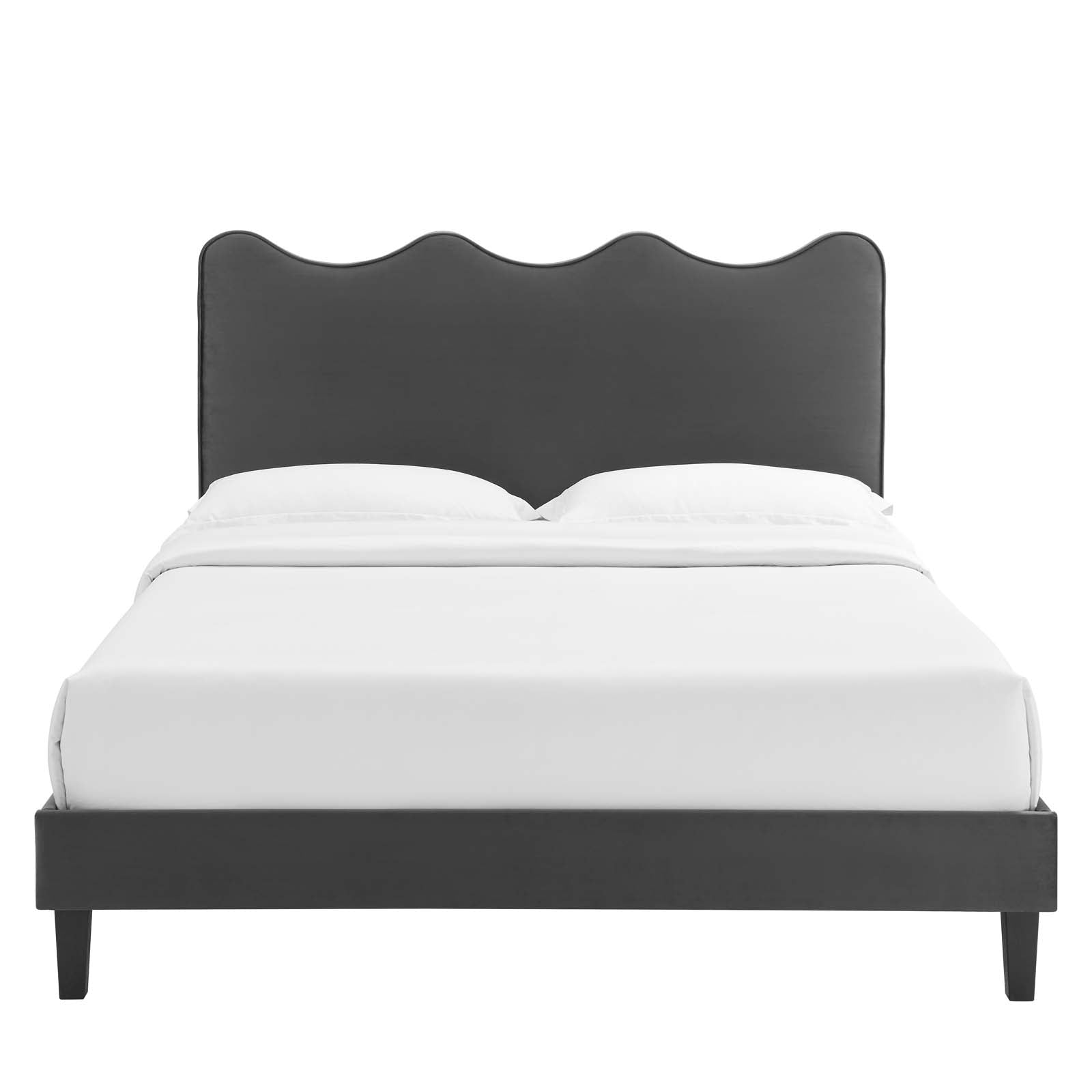 Current Performance Velvet King Platform Bed By Modway - MOD-6738-CHA | Beds |  Modishstore - 8