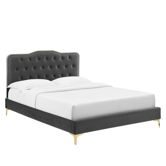 Amber Tufted Performance Velvet Twin Platform Bed By Modway - MOD-6778 | Beds