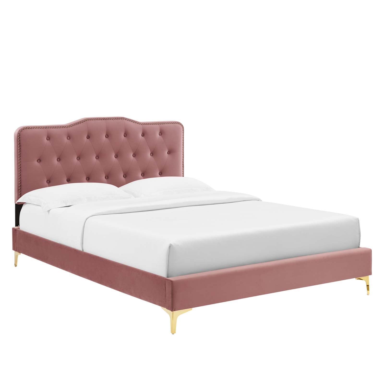 Amber Tufted Performance Velvet Twin Platform Bed By Modway - MOD-6778 | Beds - 16