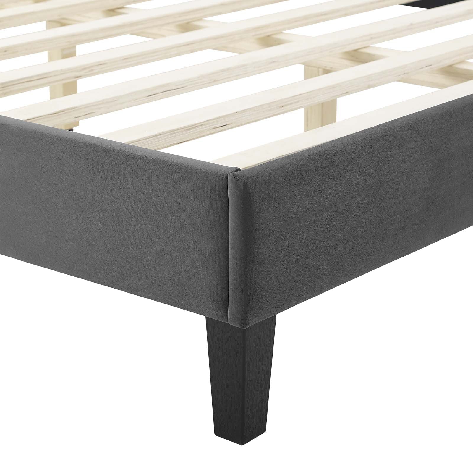 Emerson Performance Velvet Twin Platform Bed By Modway - MOD-6849 | Beds - 9