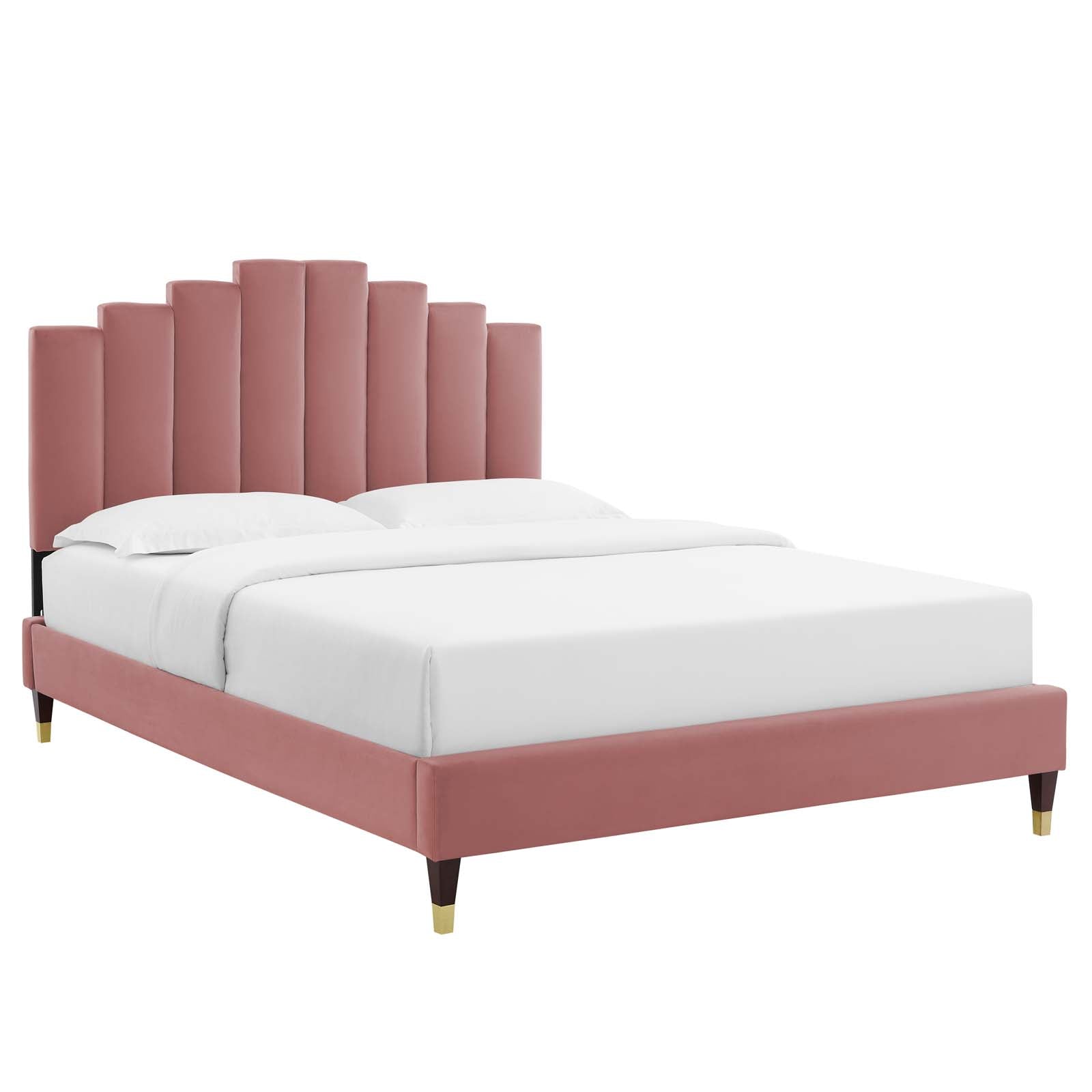 Elise Twin Performance Velvet Platform Bed By Modway | Beds | 