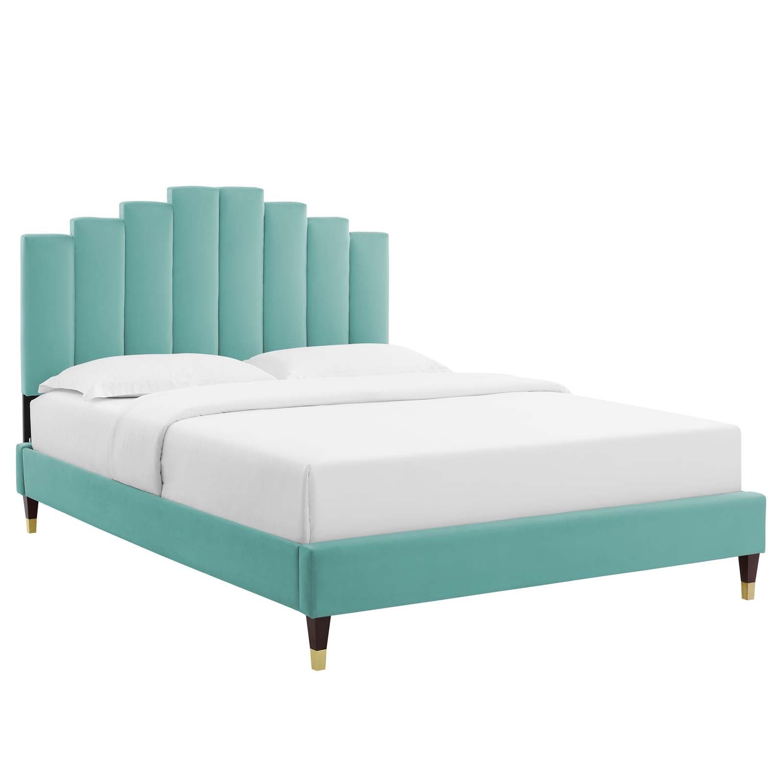 Elise Twin Performance Velvet Platform Bed By Modway | Beds | 