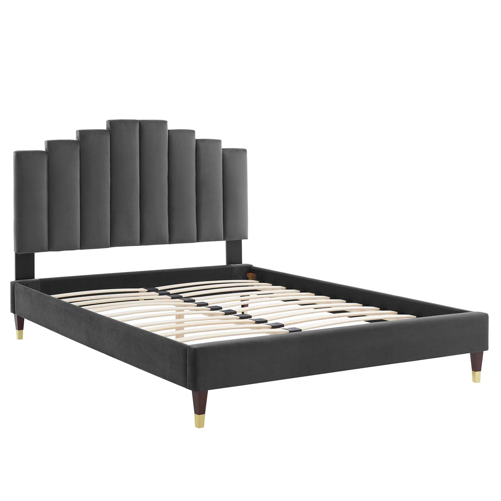 Elise King Performance Velvet Platform Bed By Modway | Headboards | 