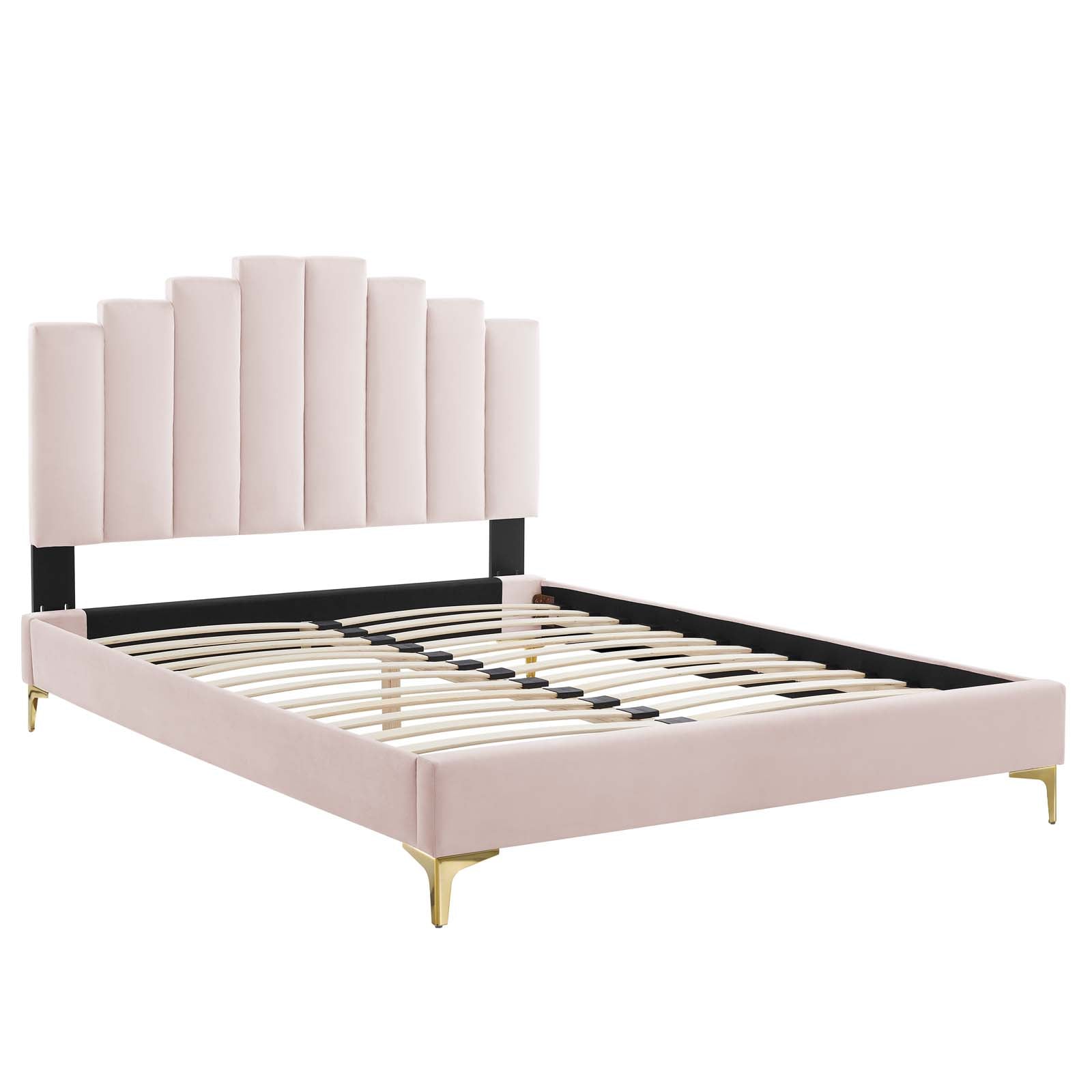 Elise Full Performance Velvet Platform Bed By Modway | Beds | 