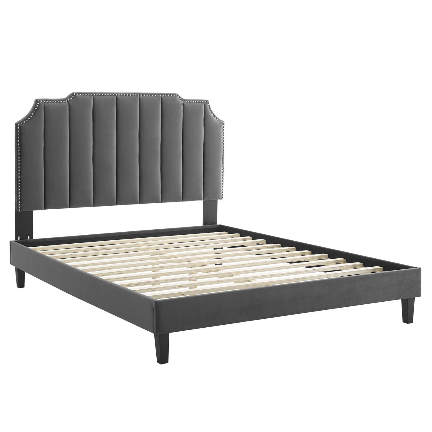 Colette Twin Performance Velvet Platform Bed By Modway - MOD-6884 | Beds - 10
