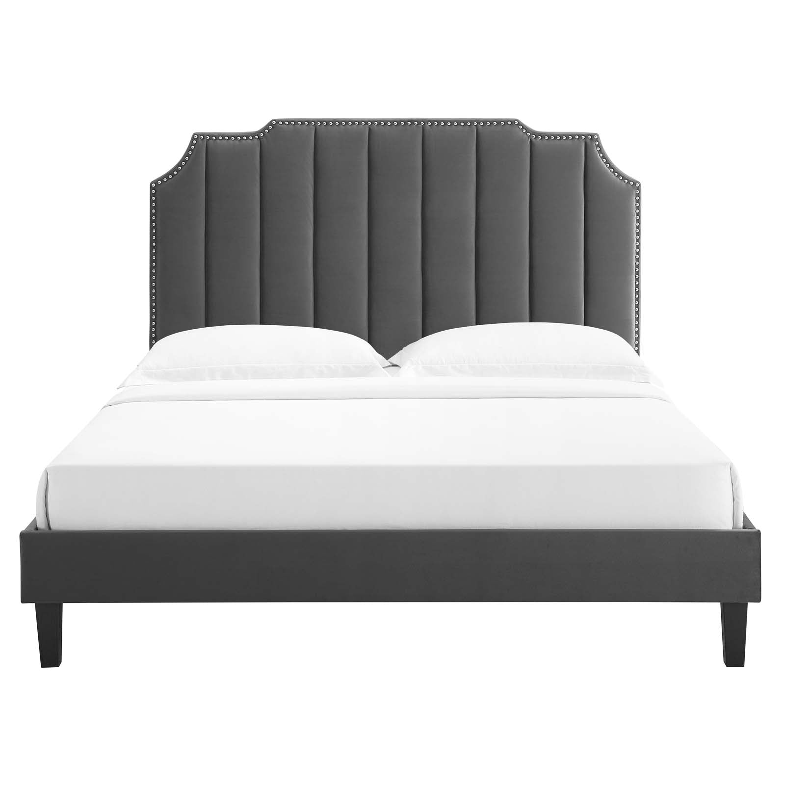 Colette Twin Performance Velvet Platform Bed By Modway - MOD-6884 | Beds - 12