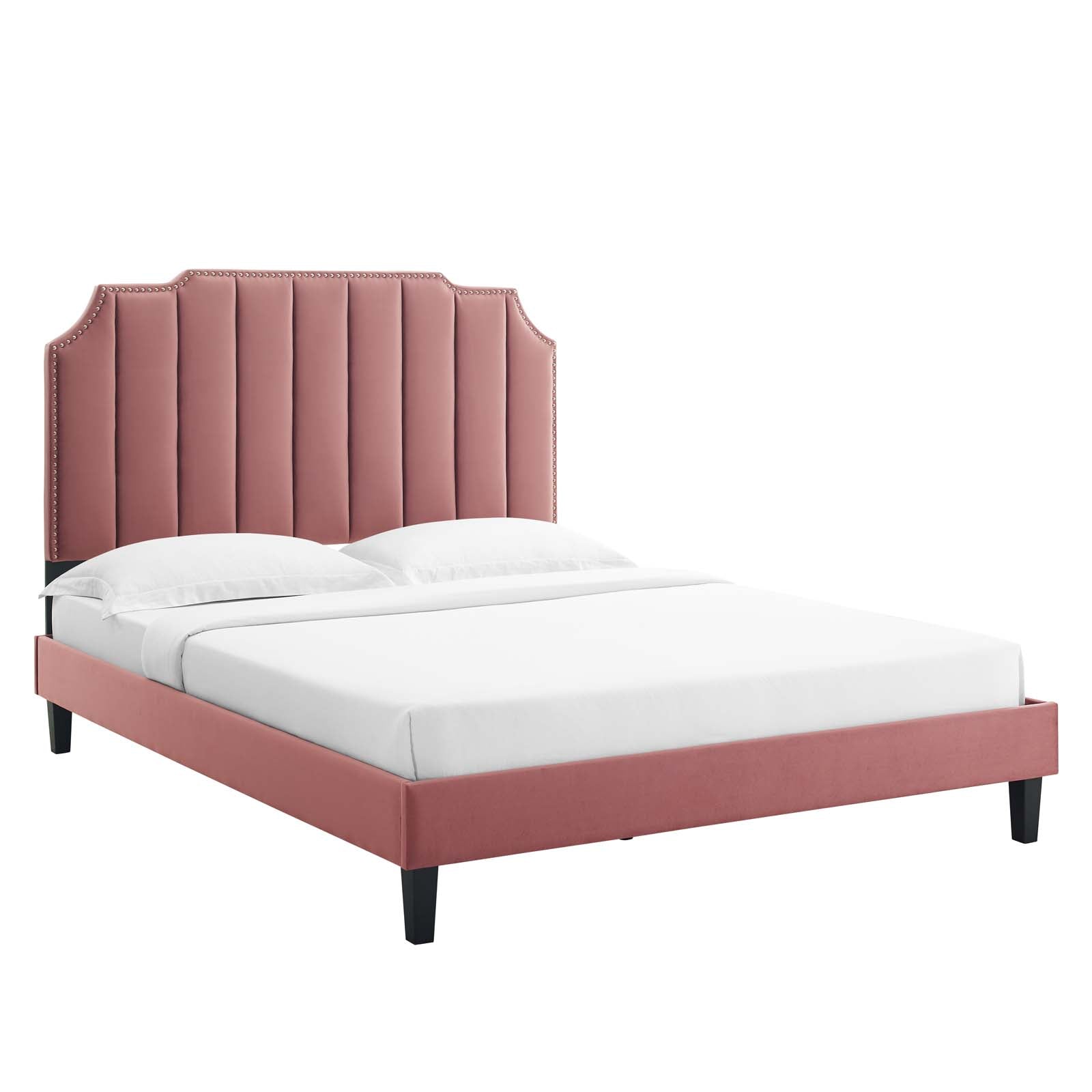 Colette Twin Performance Velvet Platform Bed By Modway - MOD-6884 | Beds - 17