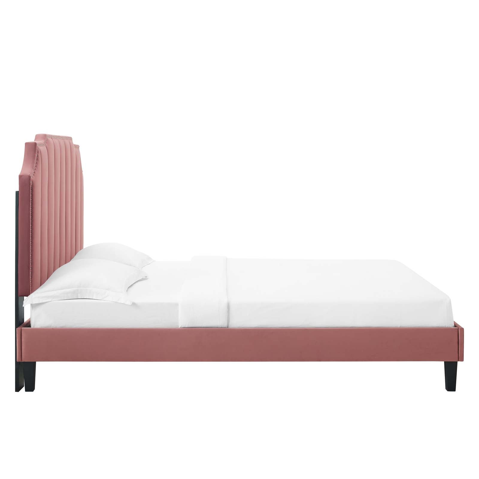 Colette Twin Performance Velvet Platform Bed By Modway - MOD-6884 | Beds - 27