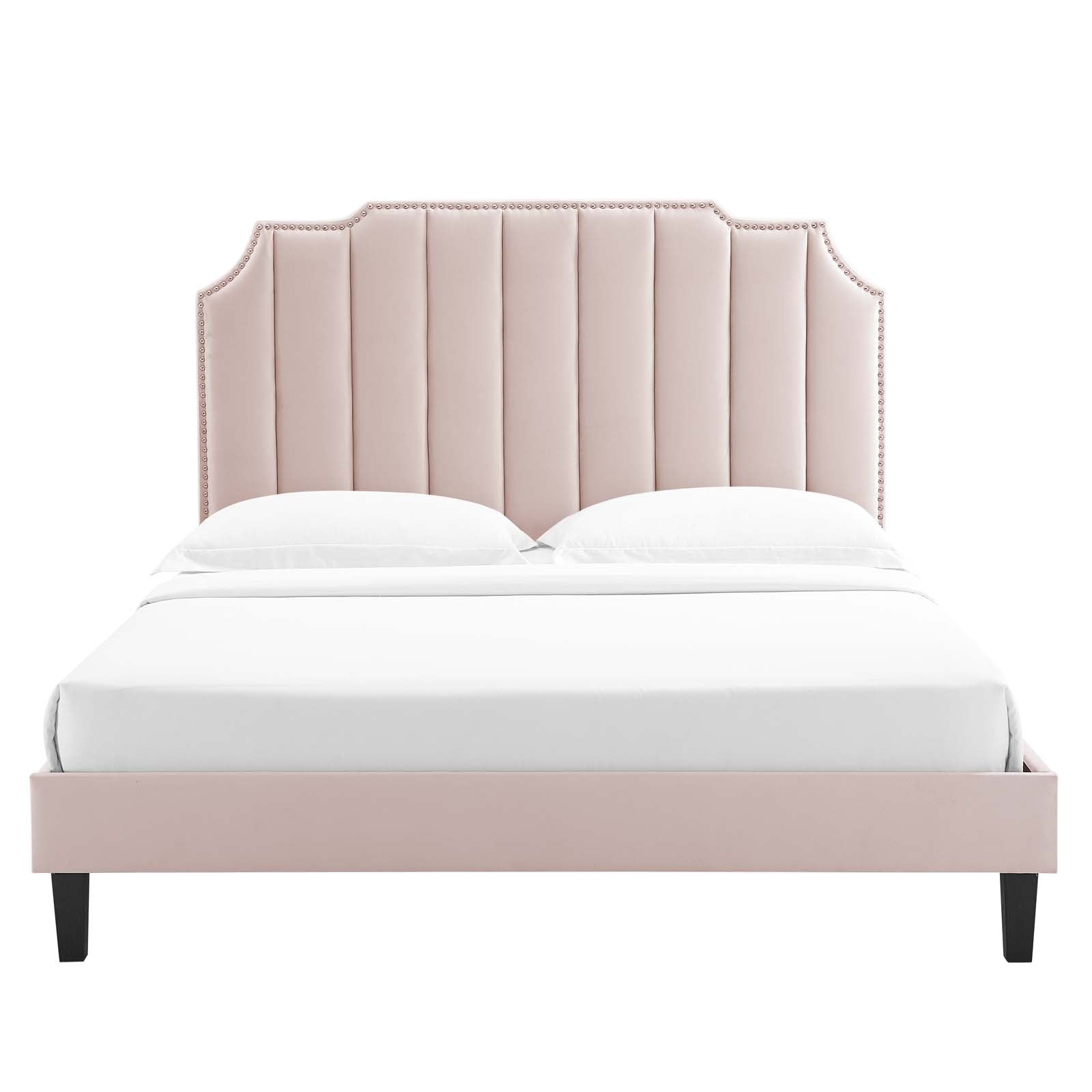 Colette Twin Performance Velvet Platform Bed By Modway - MOD-6884 | Beds - 92