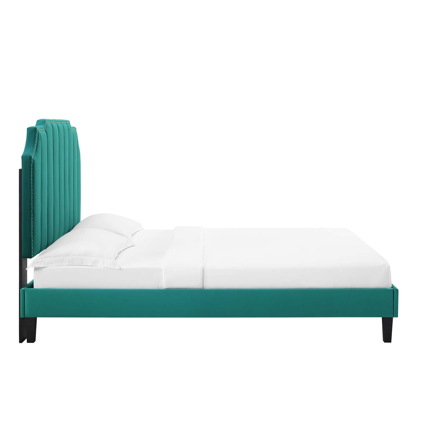 Colette Twin Performance Velvet Platform Bed By Modway - MOD-6884 | Beds - 107