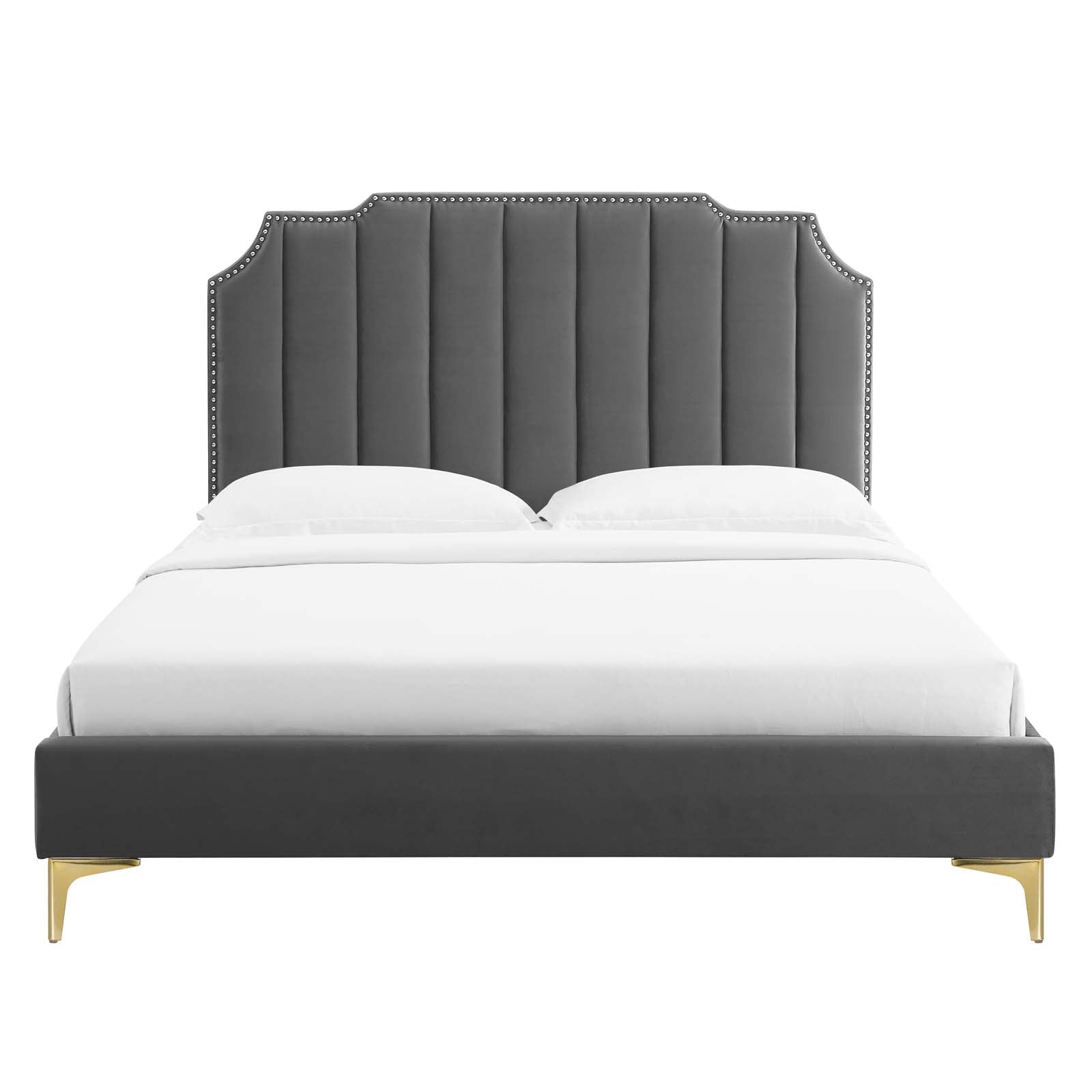 Colette Full Performance Velvet Platform Bed By Modway - MOD-6888 | Beds - 12